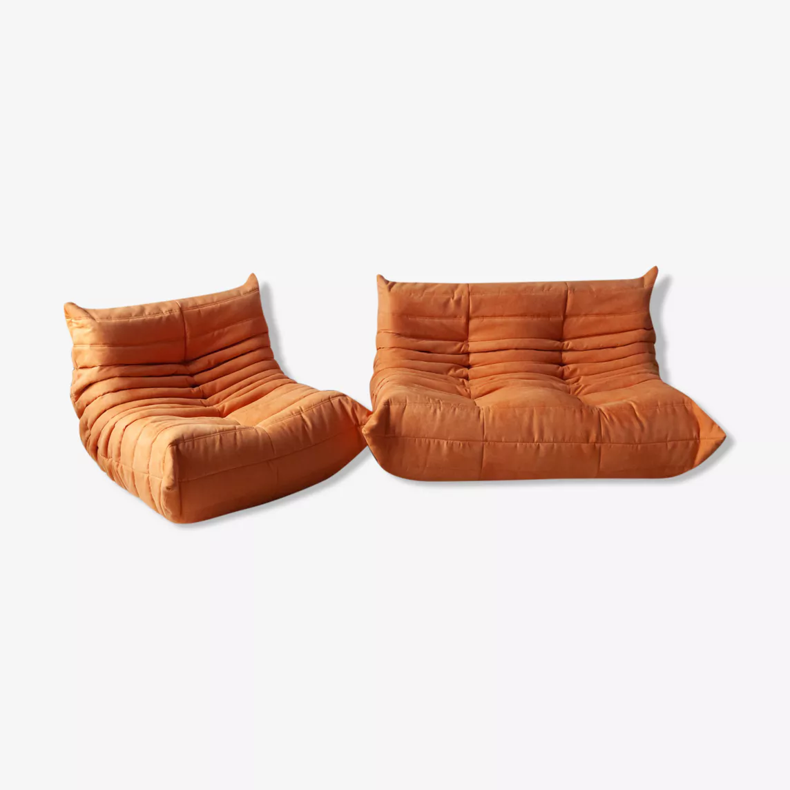 Togo Lounge Set 2-tlg. Textil Orange