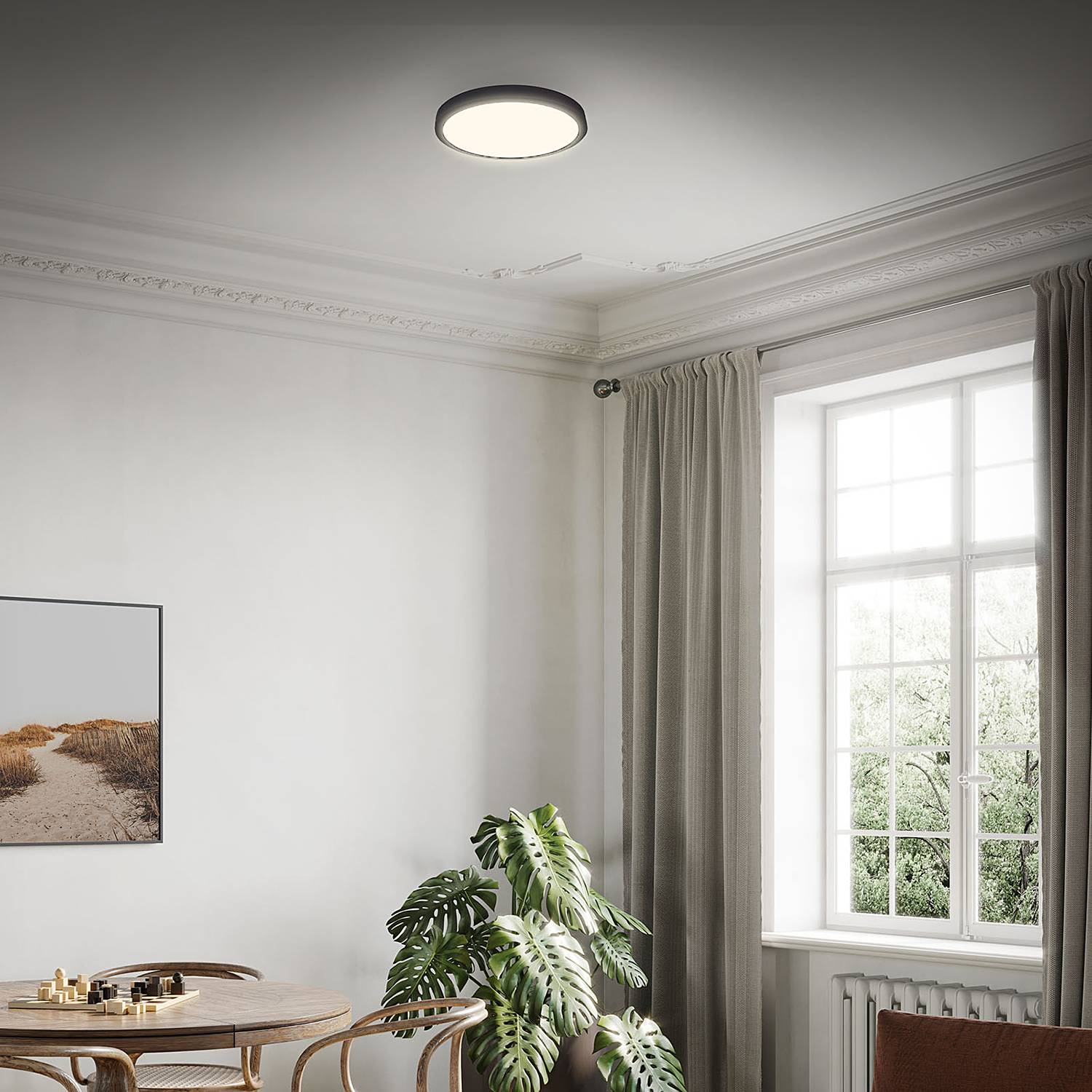 LED ceiling light Runa I Black