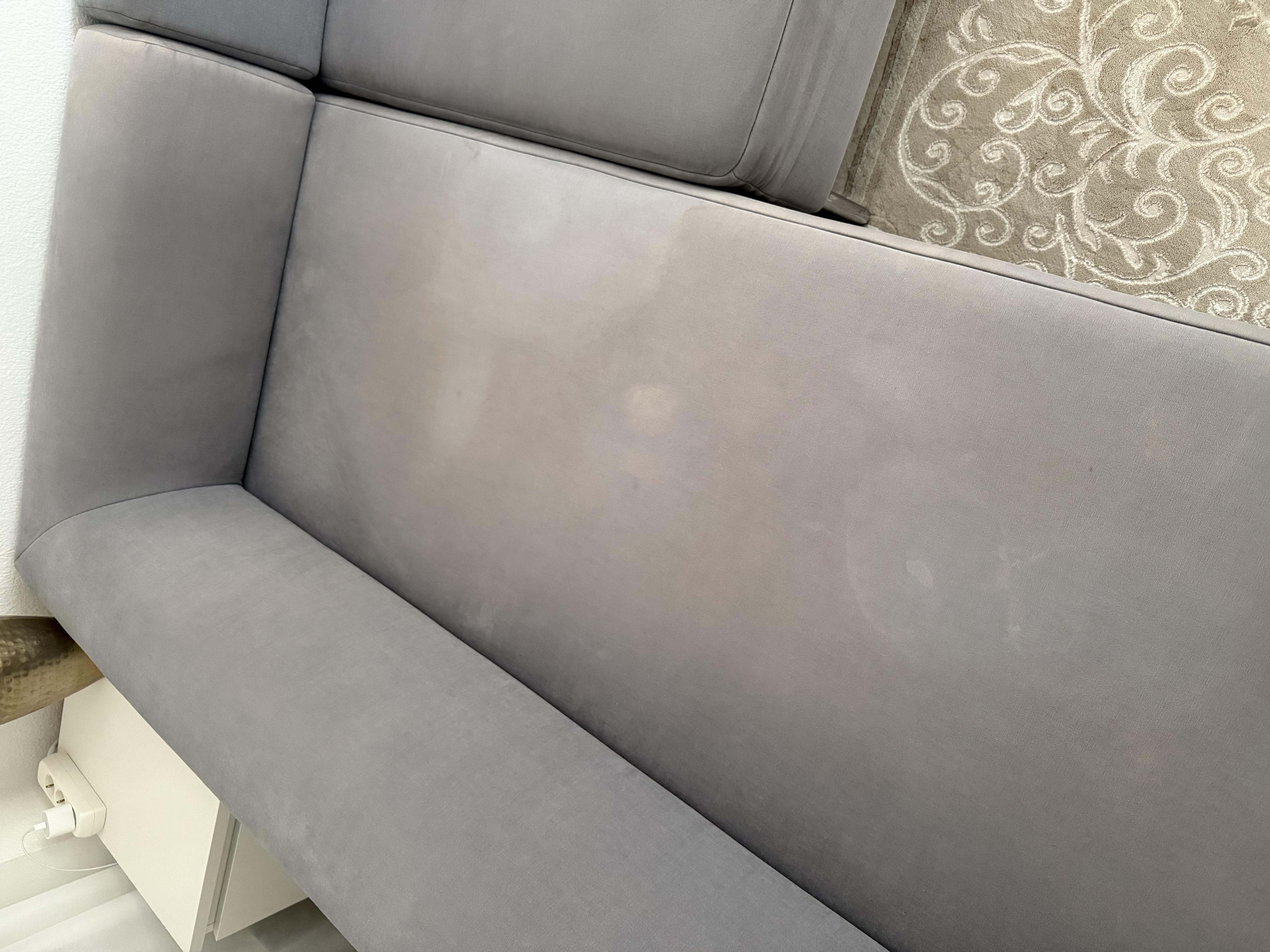 Modulares Ecksofa Textil Grau