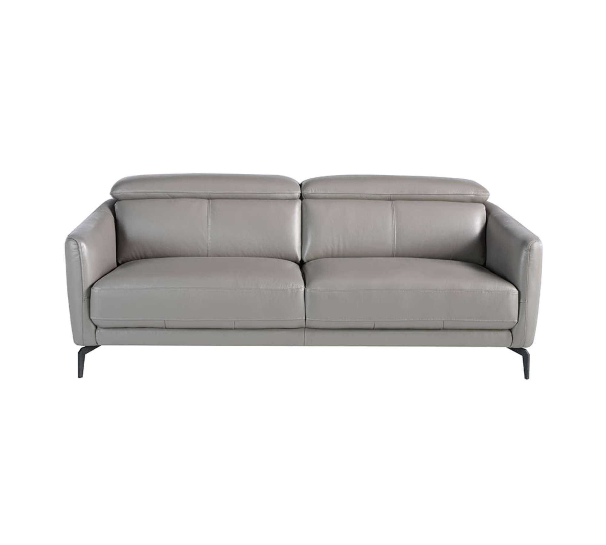 Sofa 3-Sitzer Leder Grau