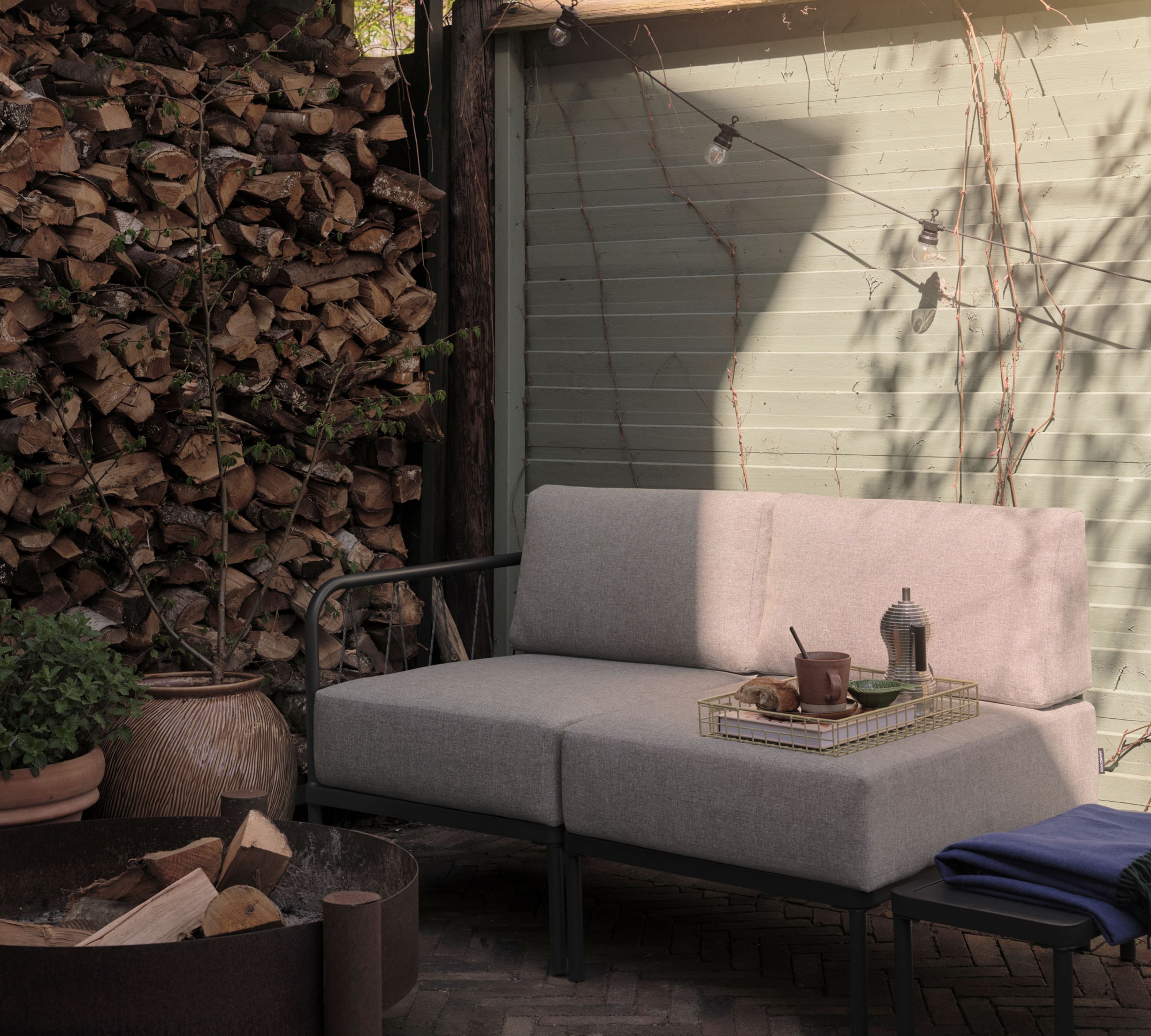 Hadley Outdoor 1-Seater Module Sesame