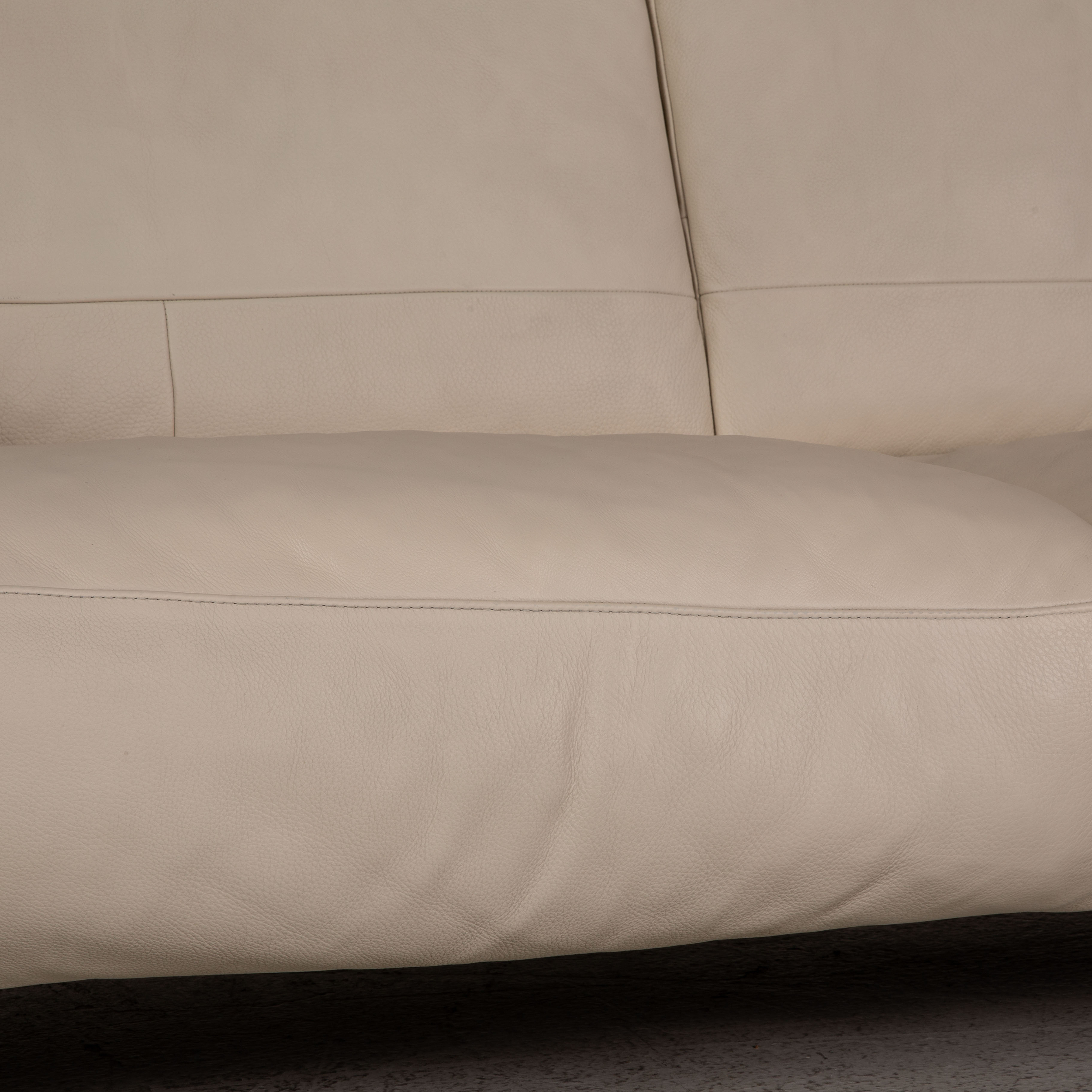 Sofa 2-Sitzer Leder Creme