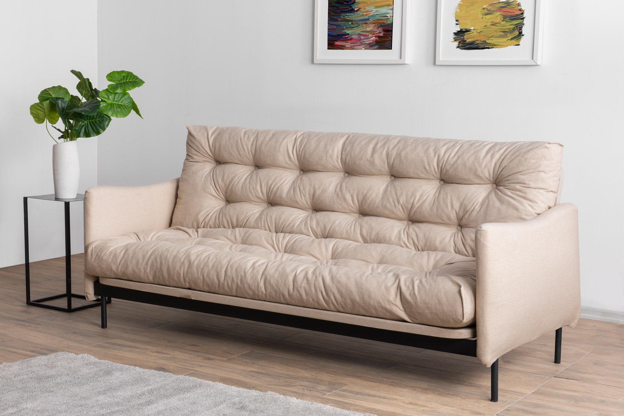 Renge Schlafsofa 3-Sitzer Creme