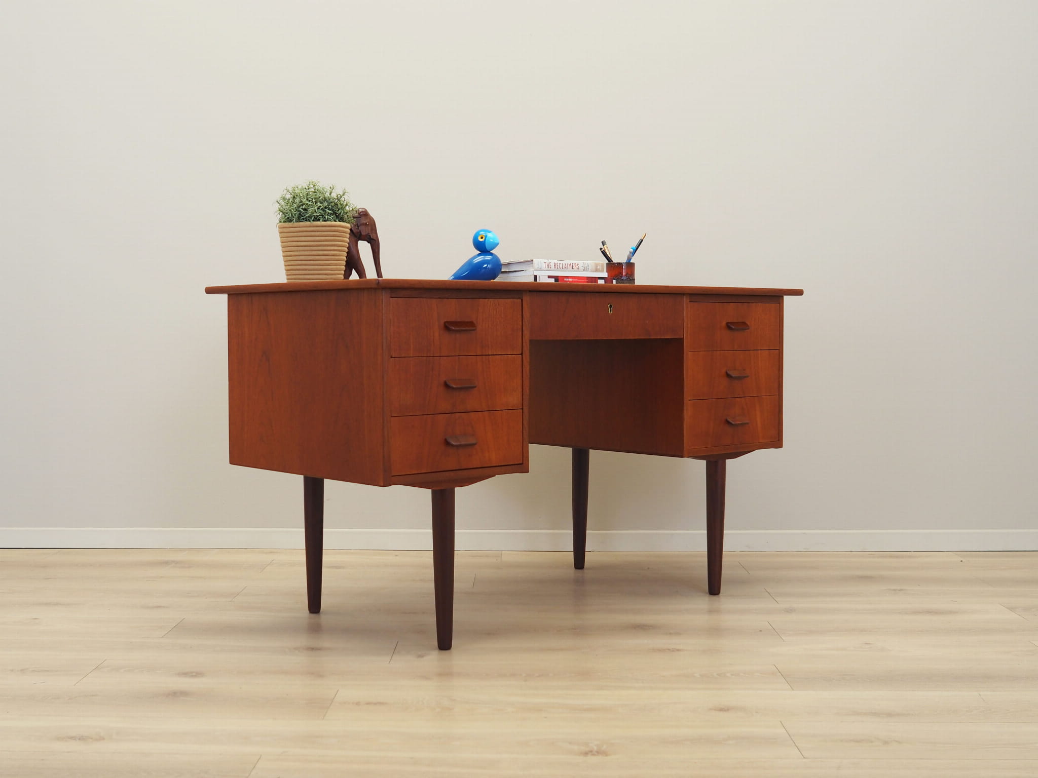 Vintage Teakwood Desk Brown 1970s