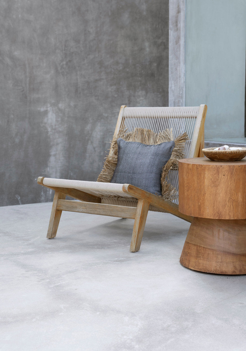 Der Cotton Bonita Kissenbezug Natur Schwarz 60x60cm