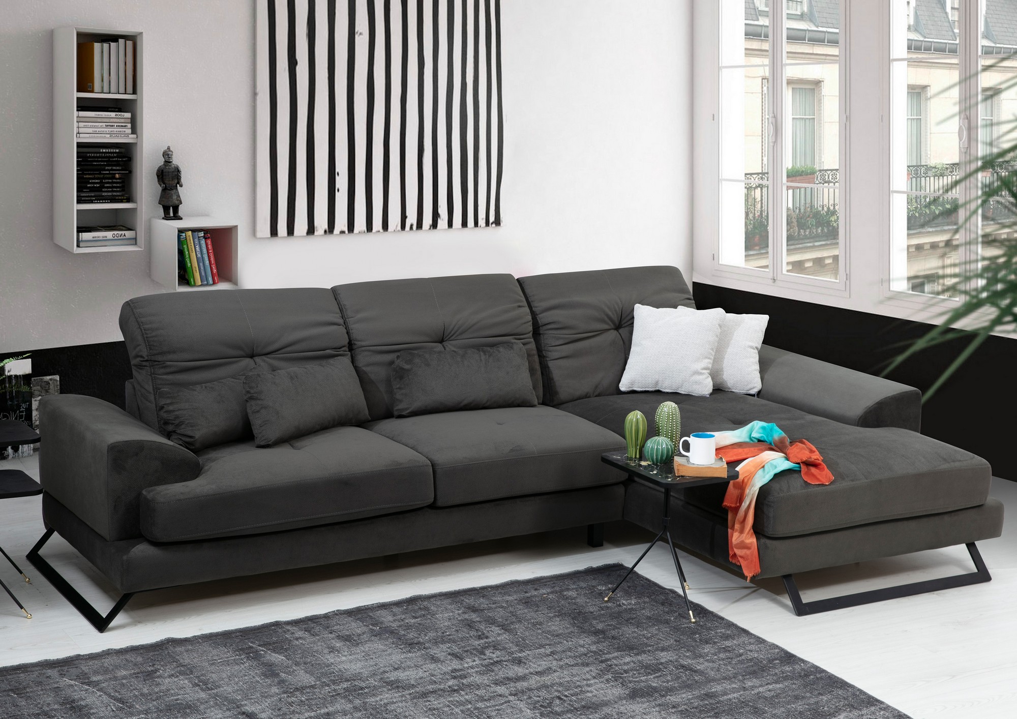 Frido Corner Sofa Right Anthracite