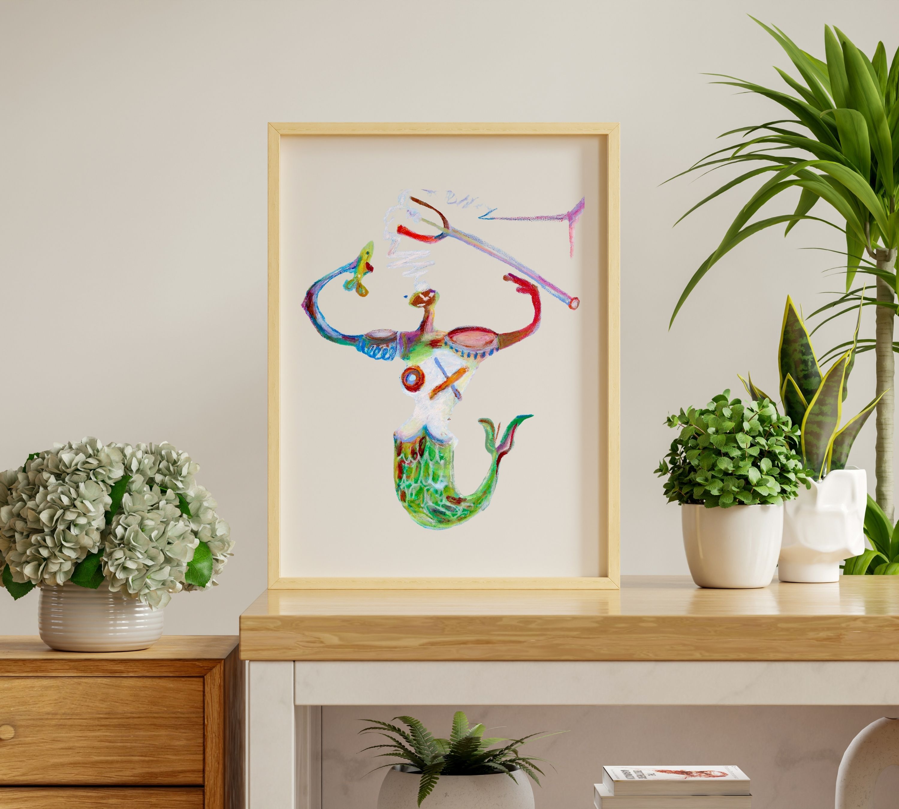 Neptuno Kunstdruck Mehrfarbig