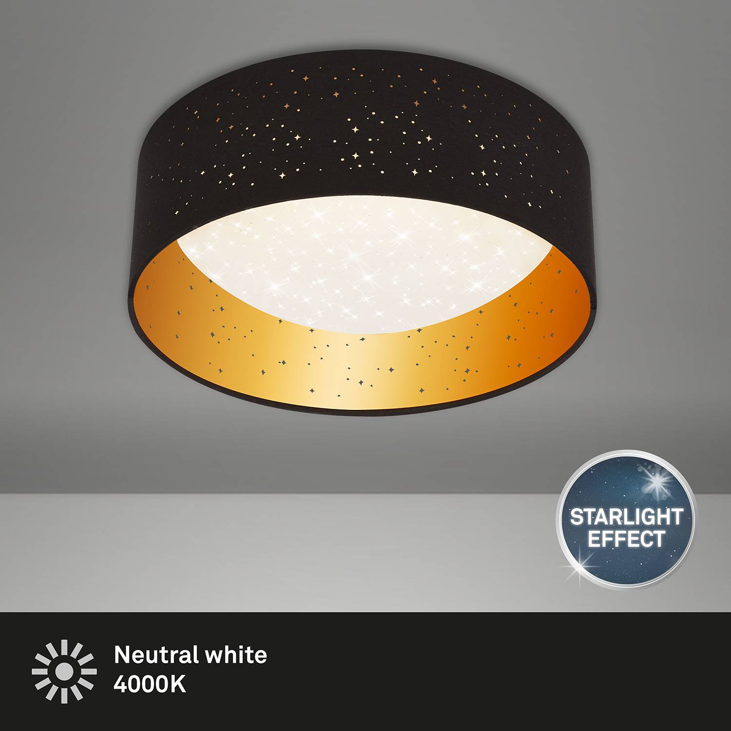 LED-Deckenleuchte Maila III Polycarbonat / Eisen 1-flammig