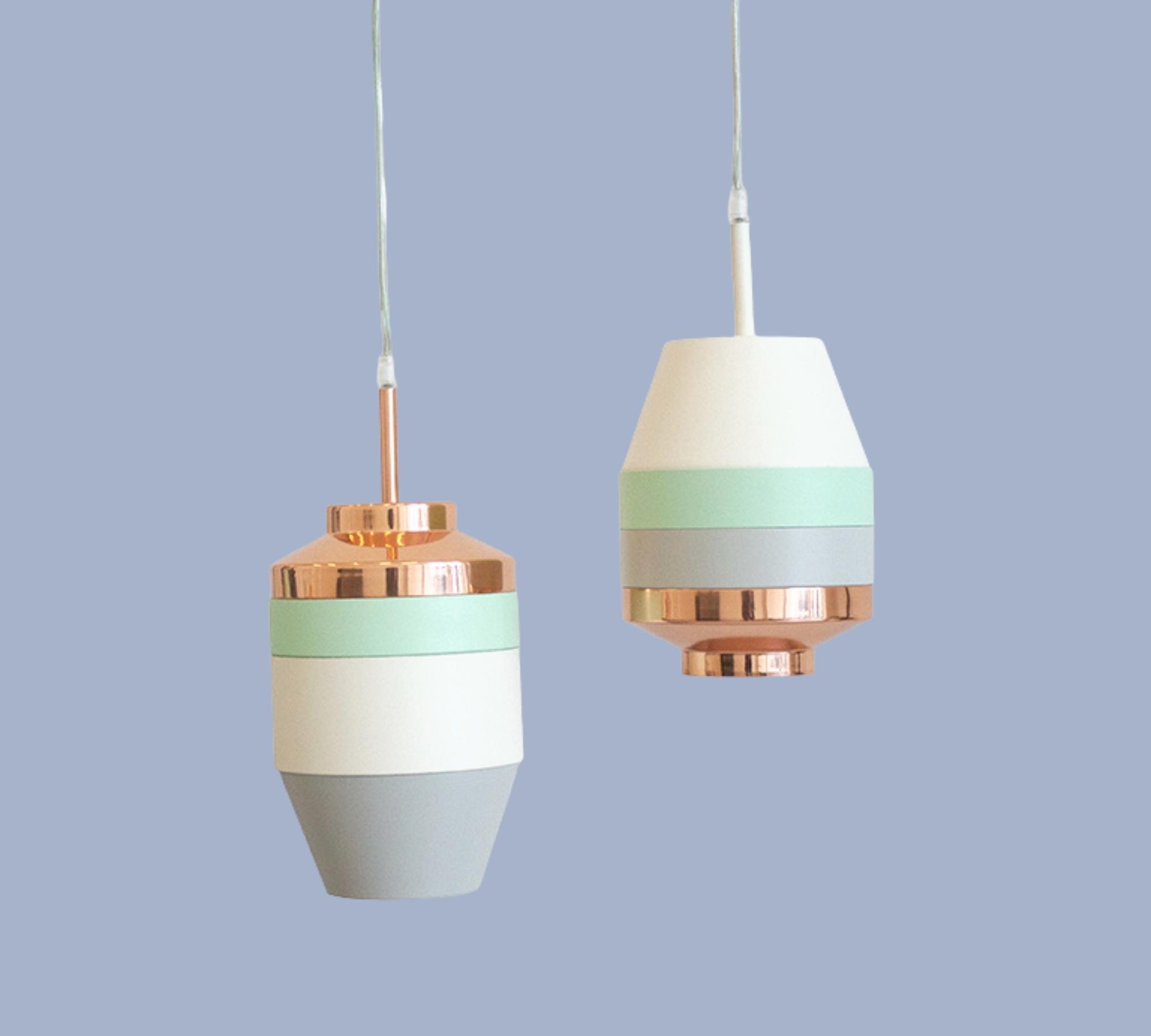 Rohan Pendant Light Cream / Bronze