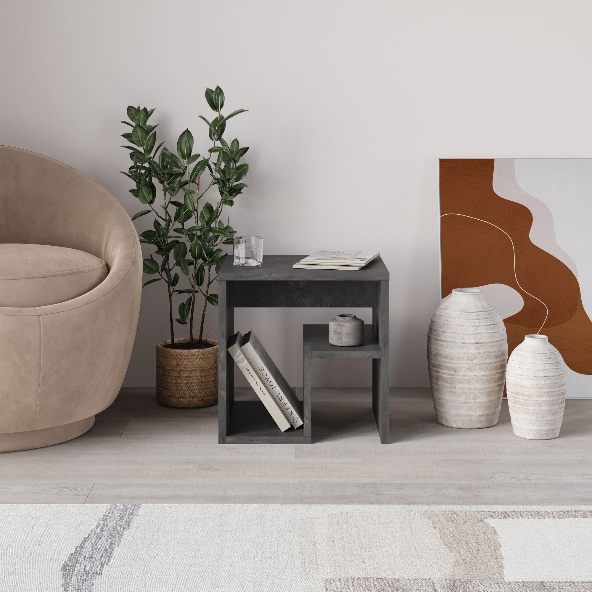 Bon Couchtisch Retro Grau