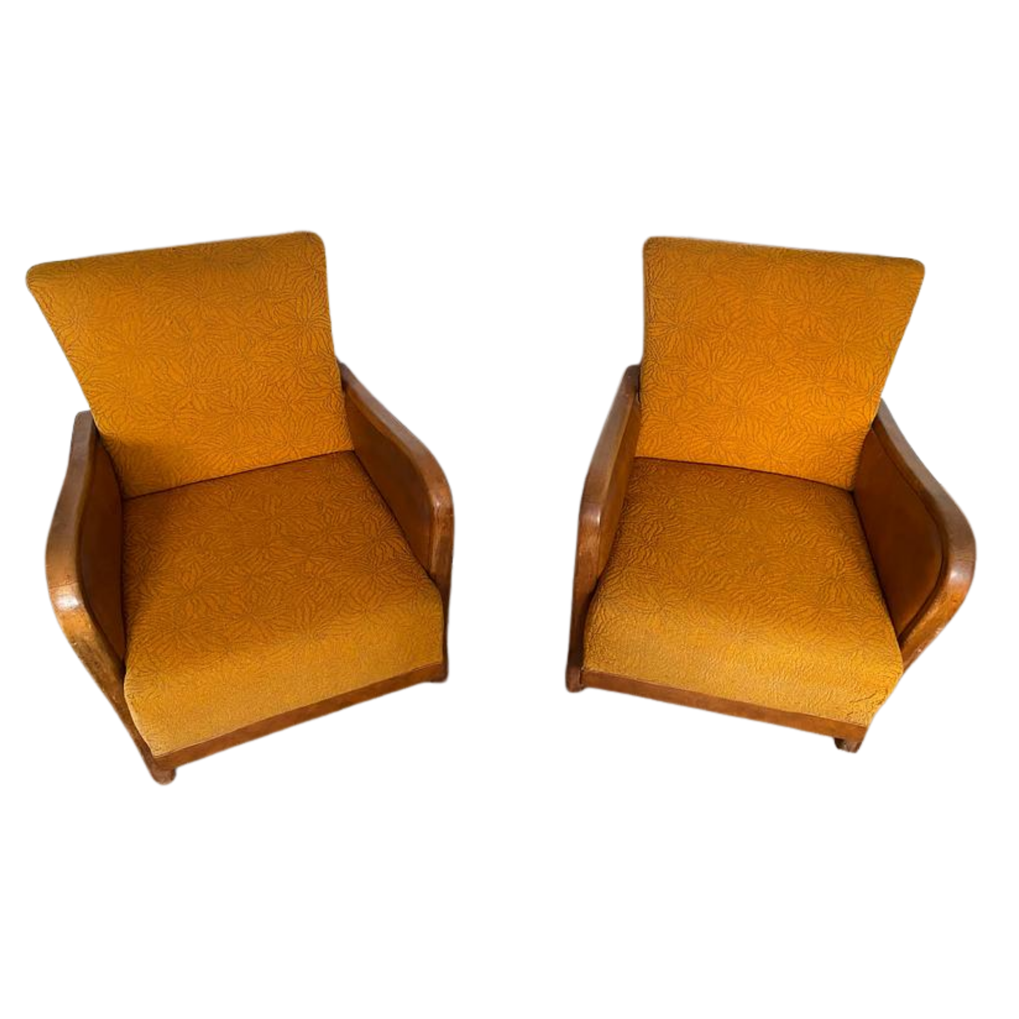 2x Vintage cocktail armchairs 1950s