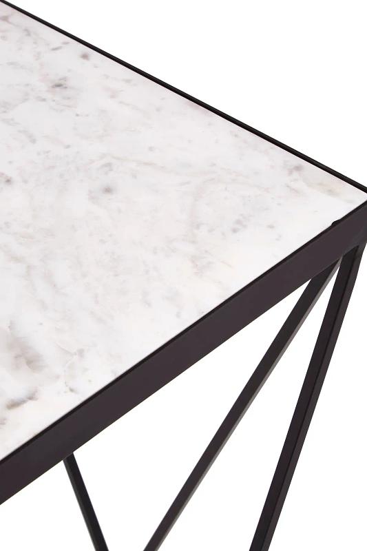 Shalimar Square Black Finish Basis-Beistelltisch
