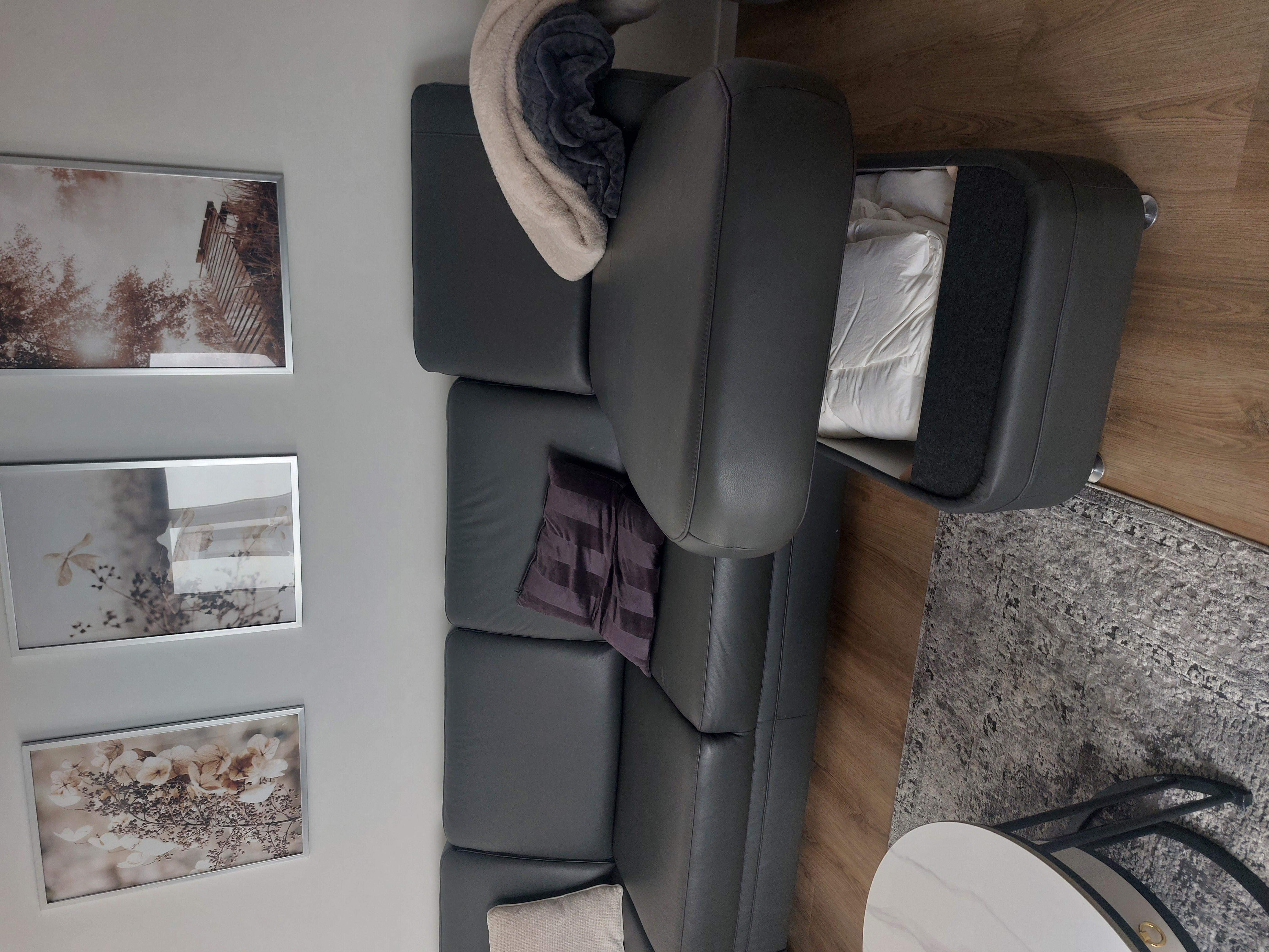 Anthracite Leather Sofa