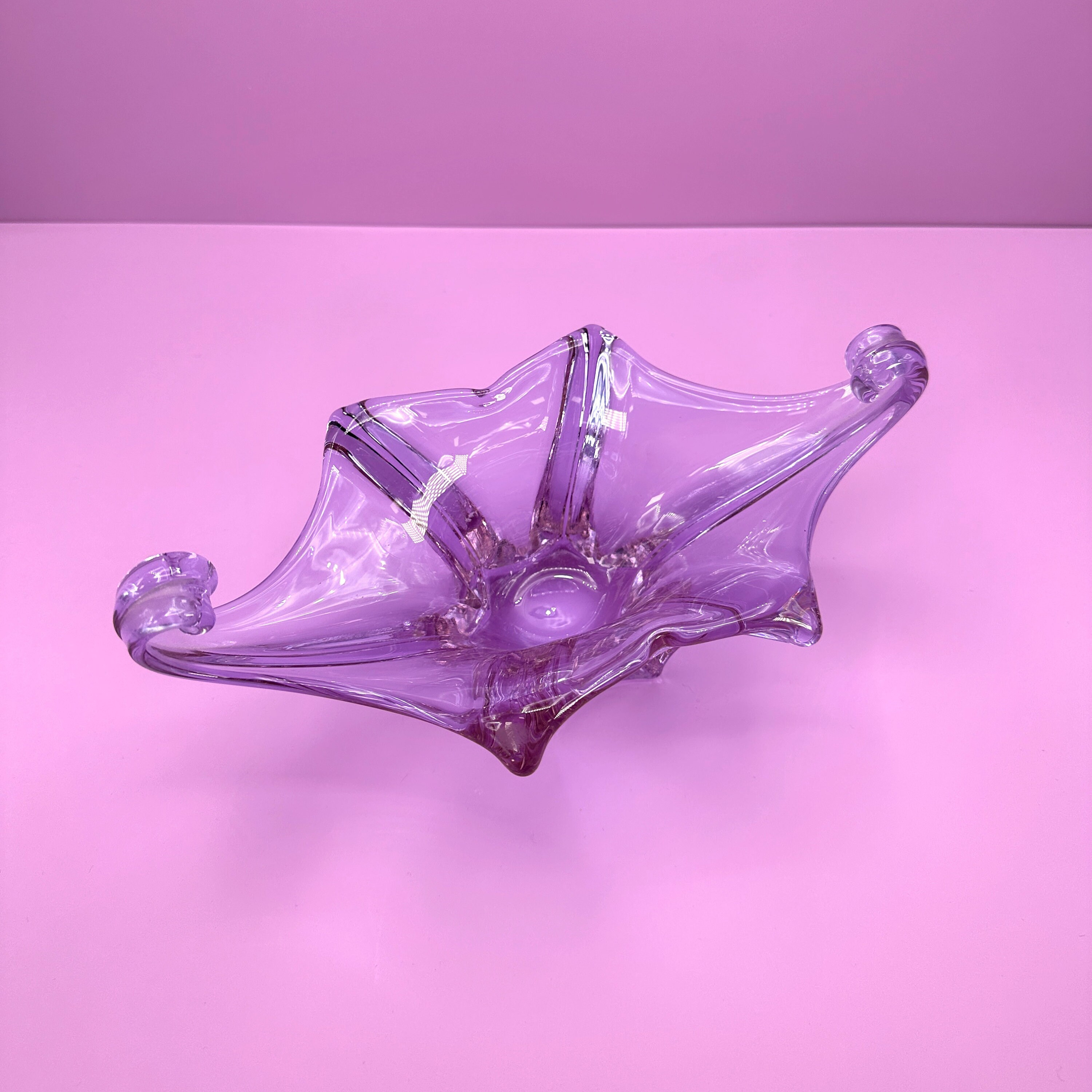 Vintage Schale Alexandrit Glas Rosa