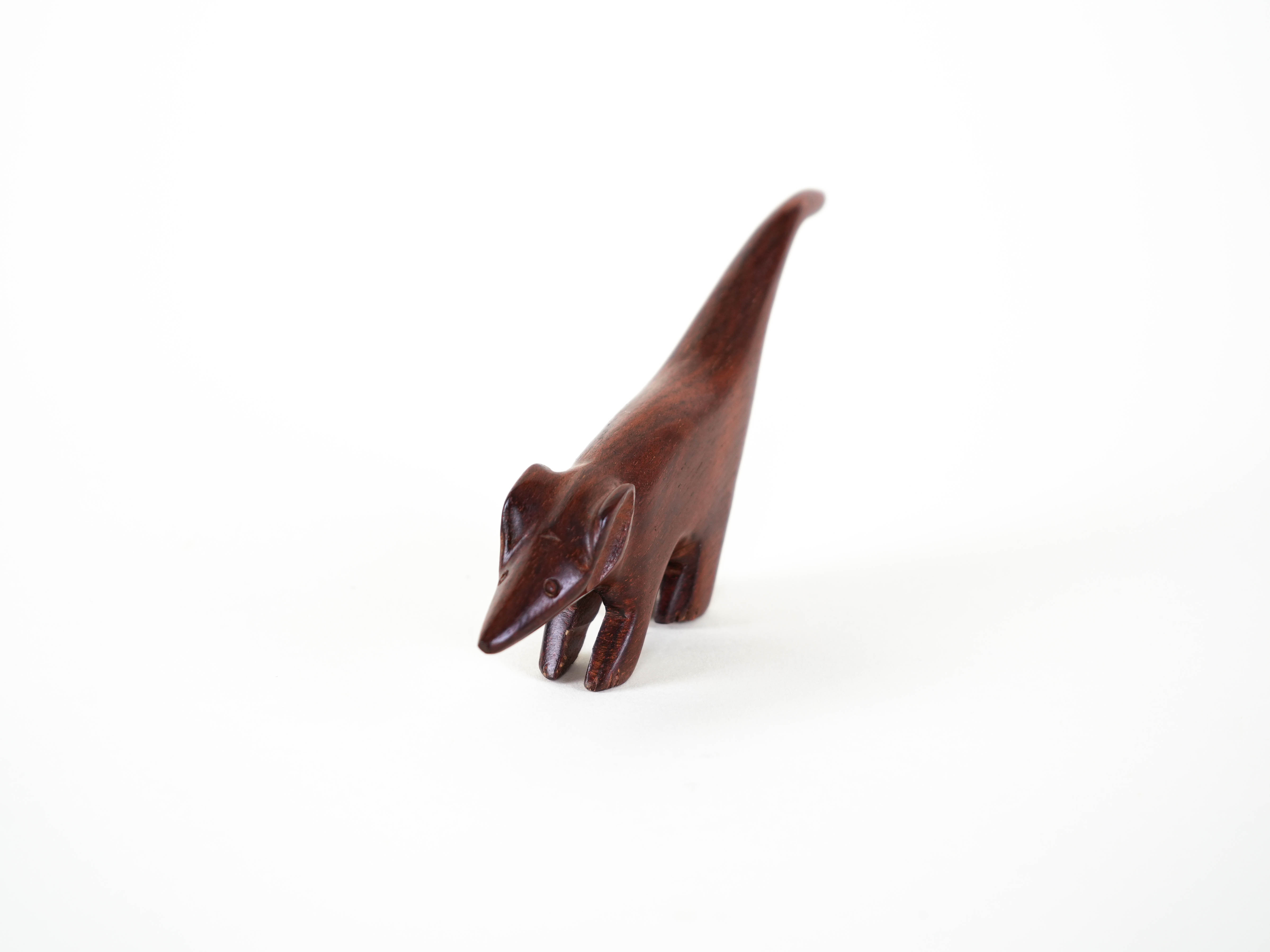 Animal figure teak wood 1970s