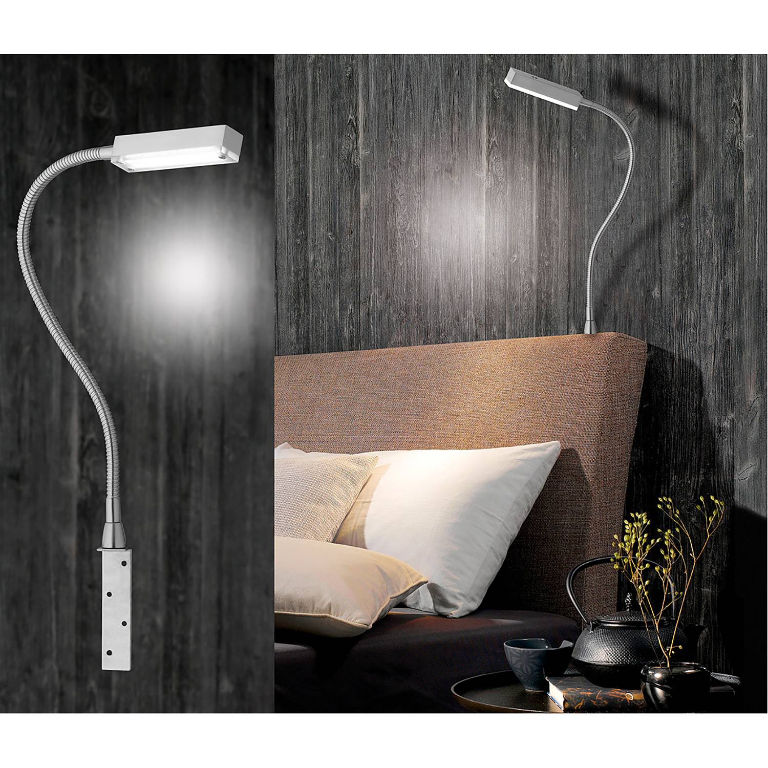 LED-Wandleuchte Raik I Silber