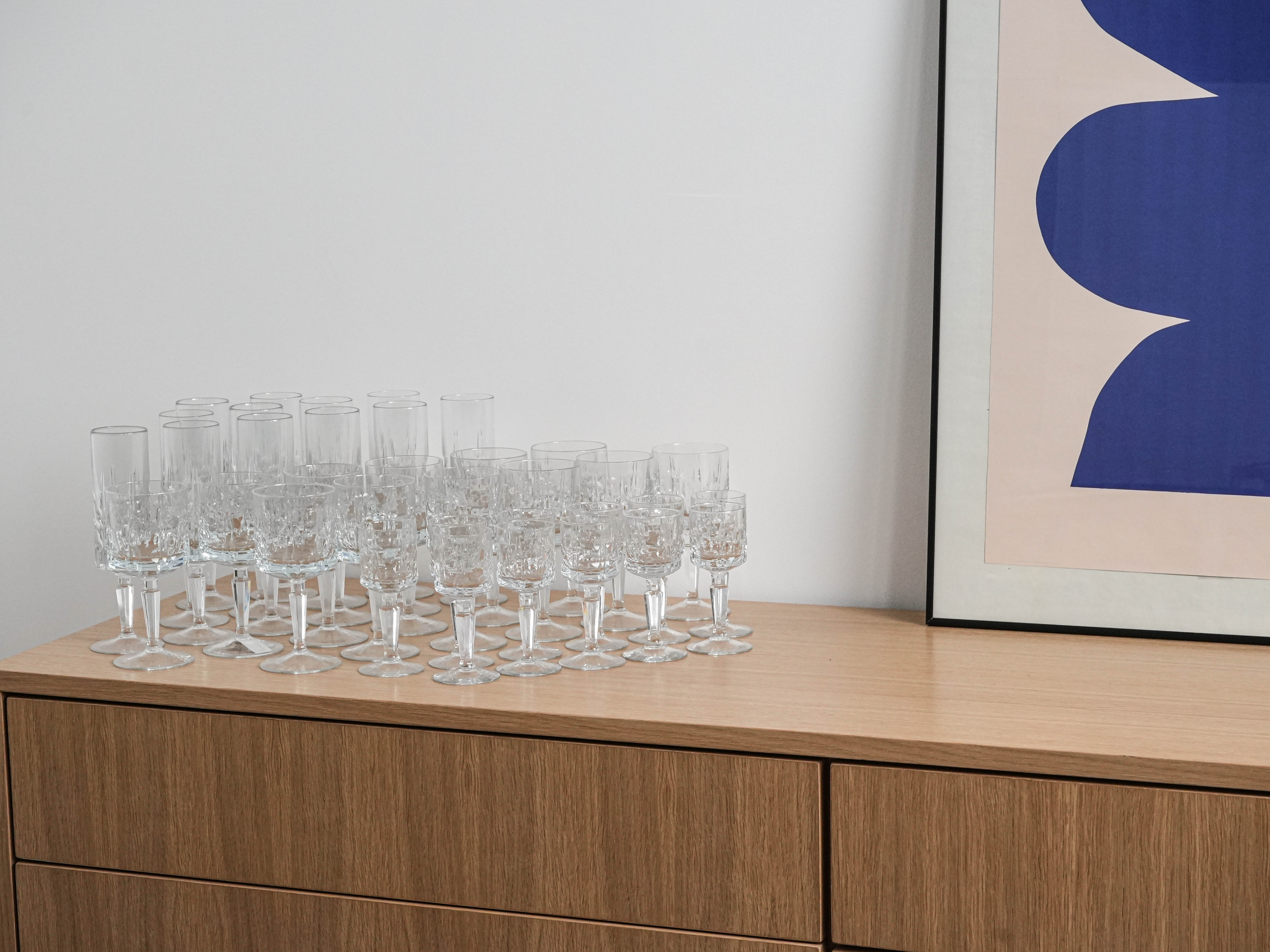 Kristallgläser-Set Transparent 1970er Jahre