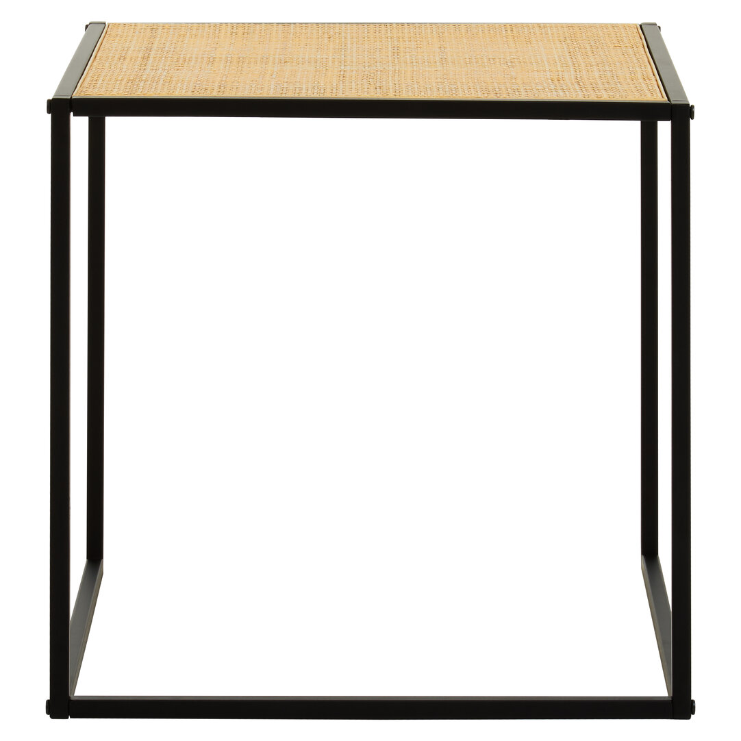 Depok Square Side Table Mango Wood Metal