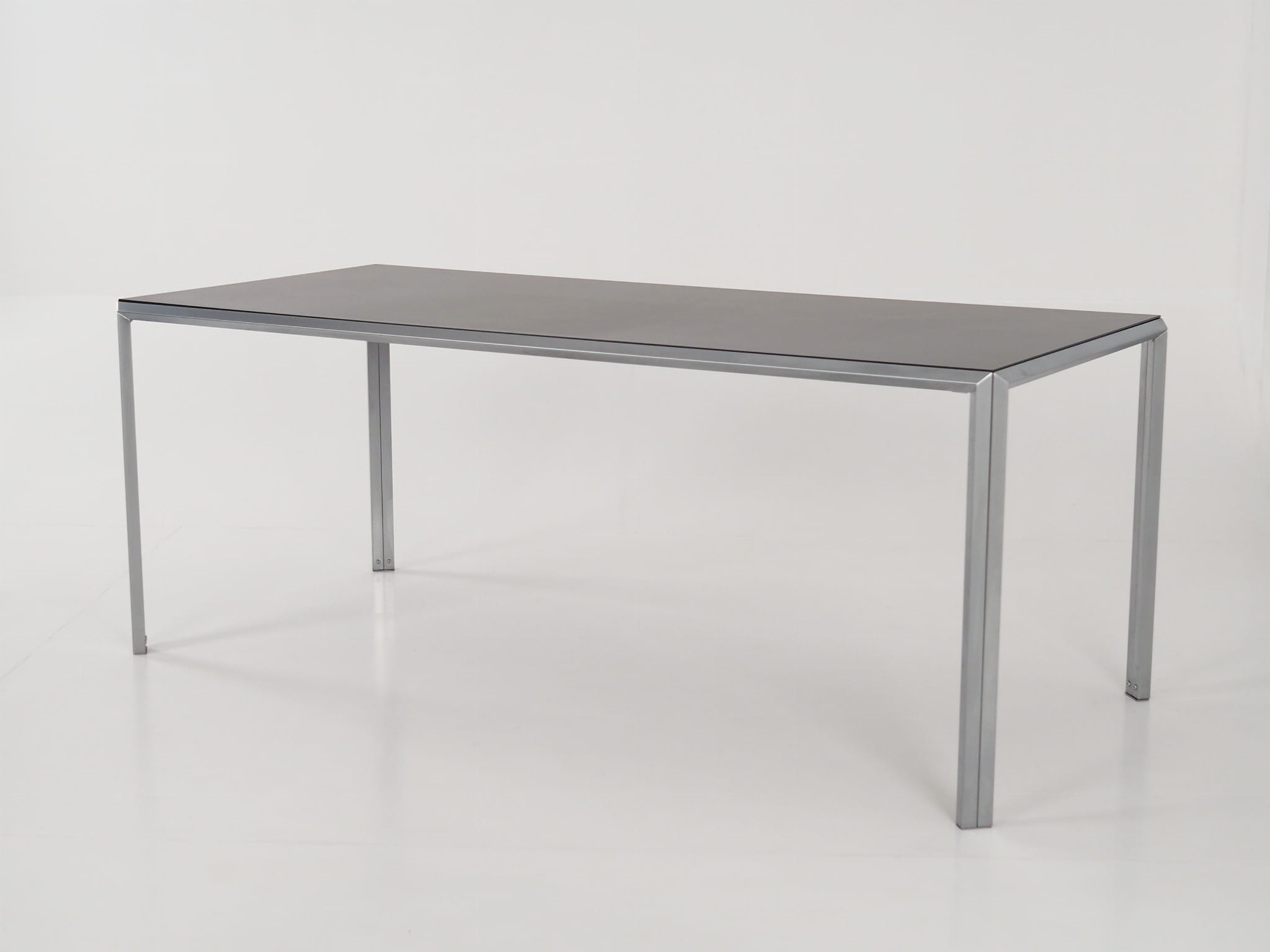 Vintage Table Aluminum Grey 1980s