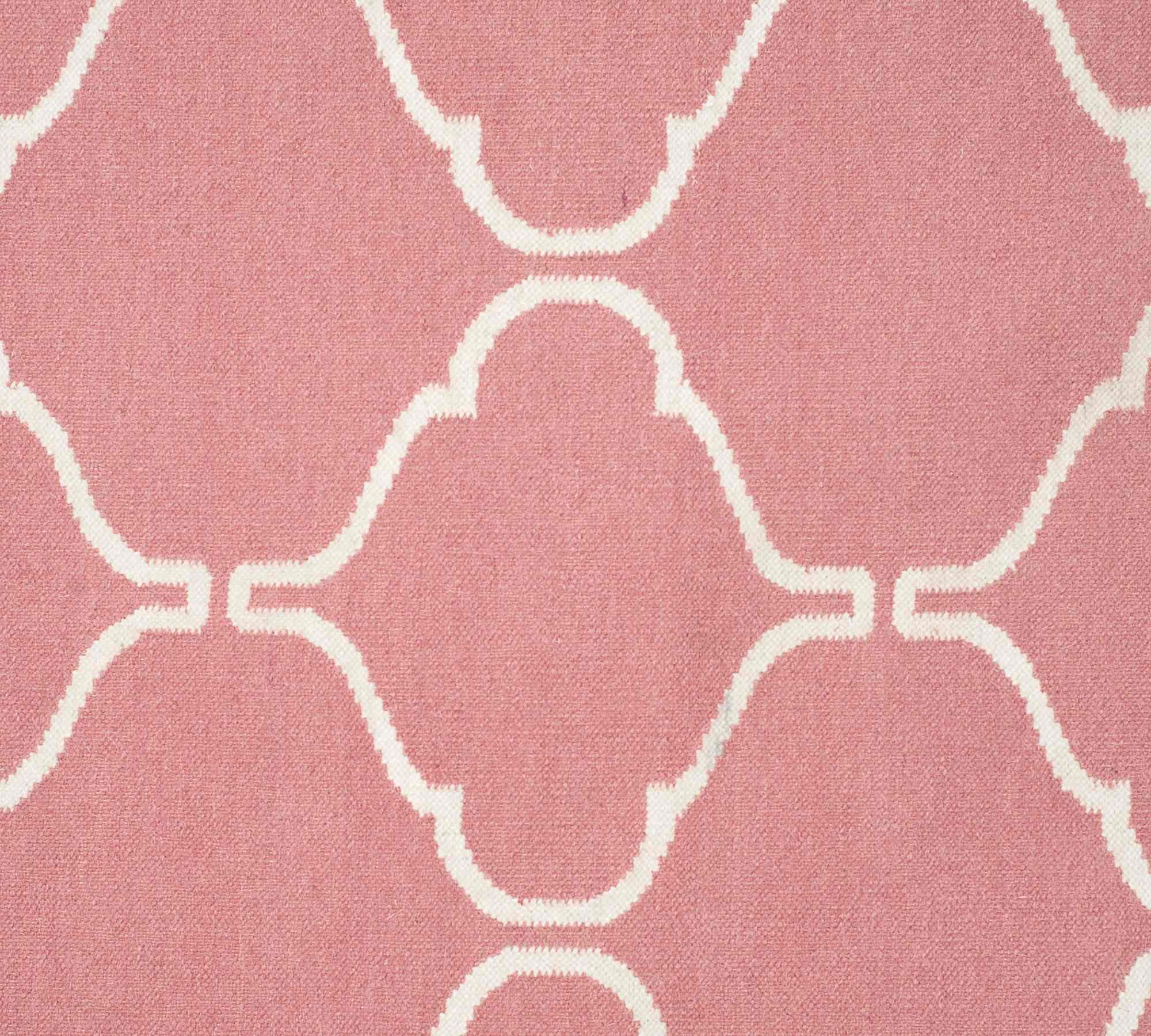 Woll-Kilim Teppich Pink 230 x 300 cm