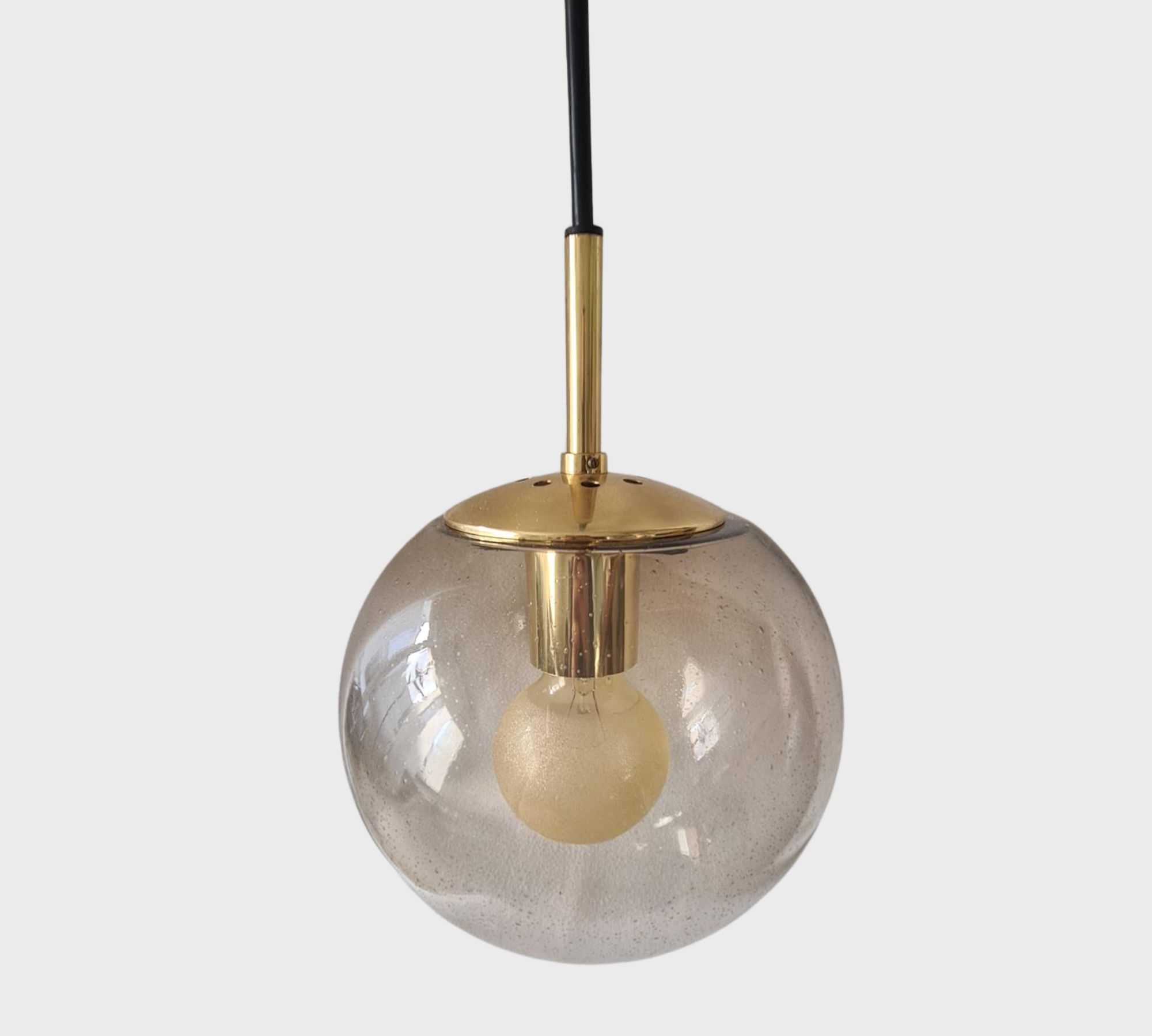 P193 4106 Pendant light smoked glass gold