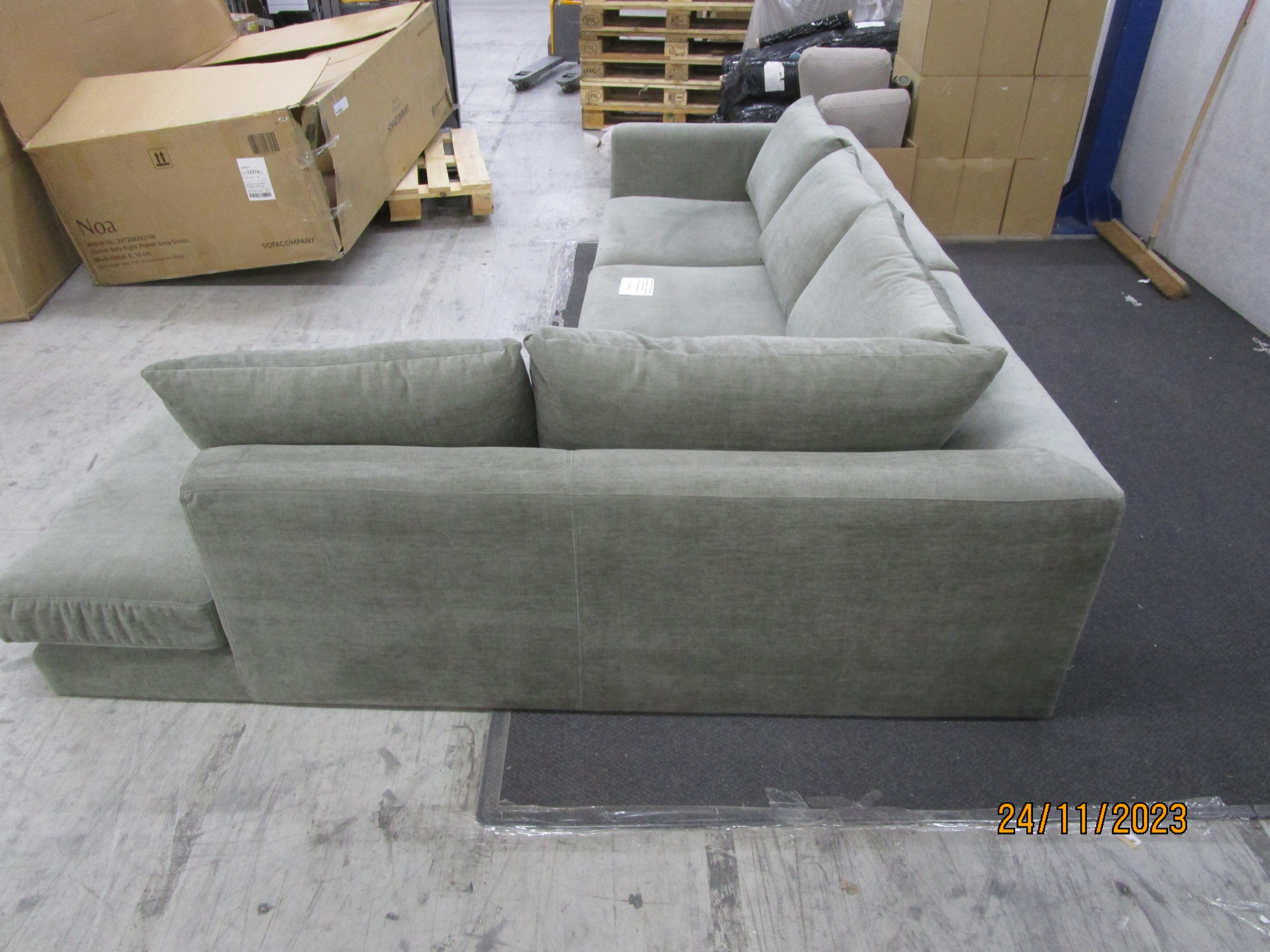 Noa Ecksofa Rechts Planet Grey Green