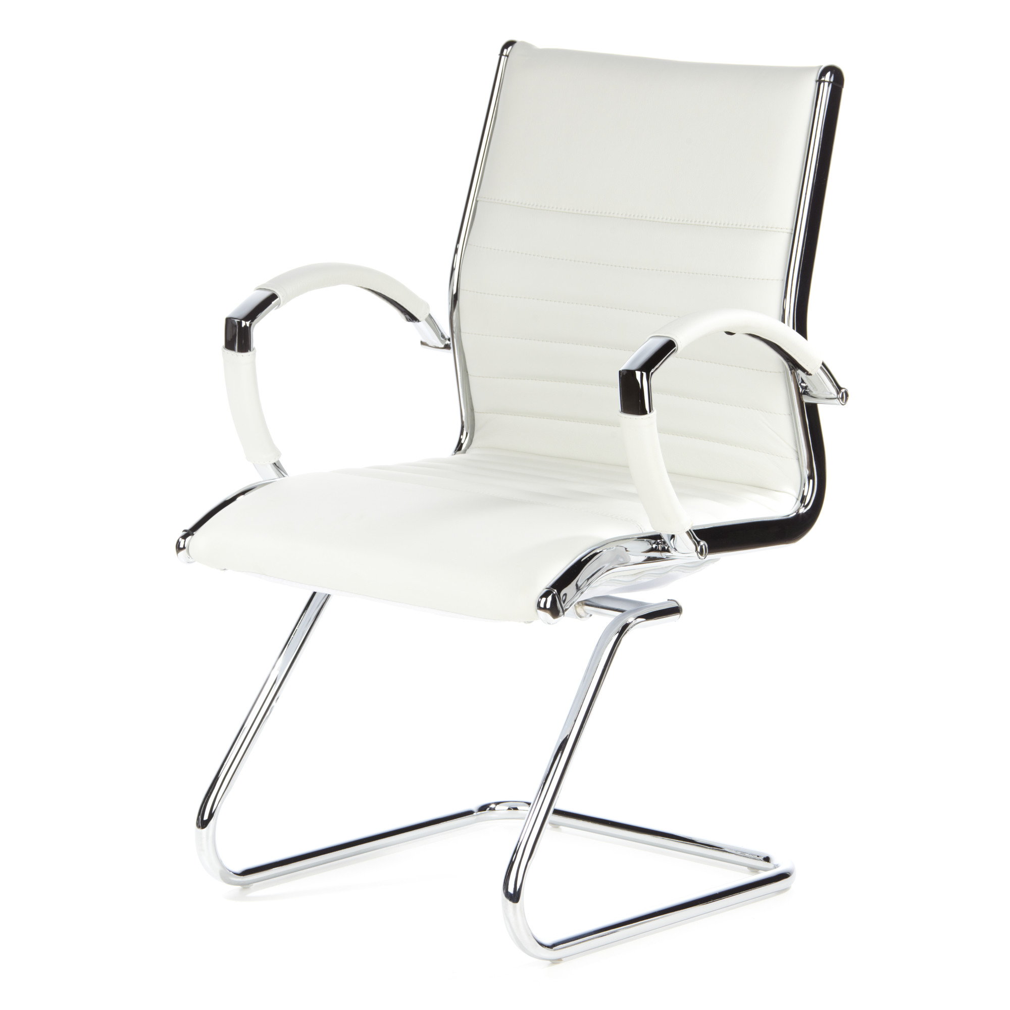 PARMA V Chair Cantilever Leather White