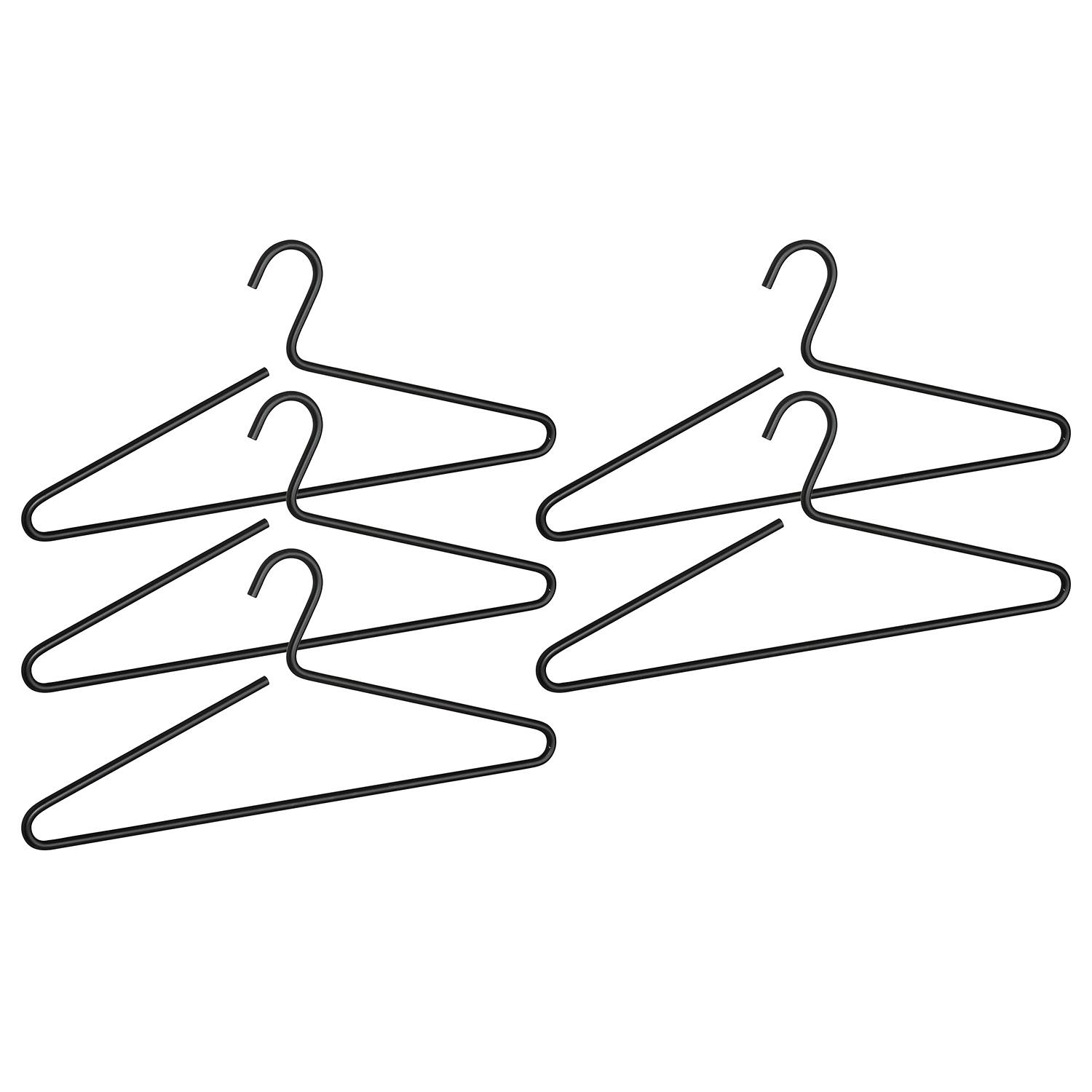 Kleiderbügel Lux (5er-Set) Aluminium Schwarz