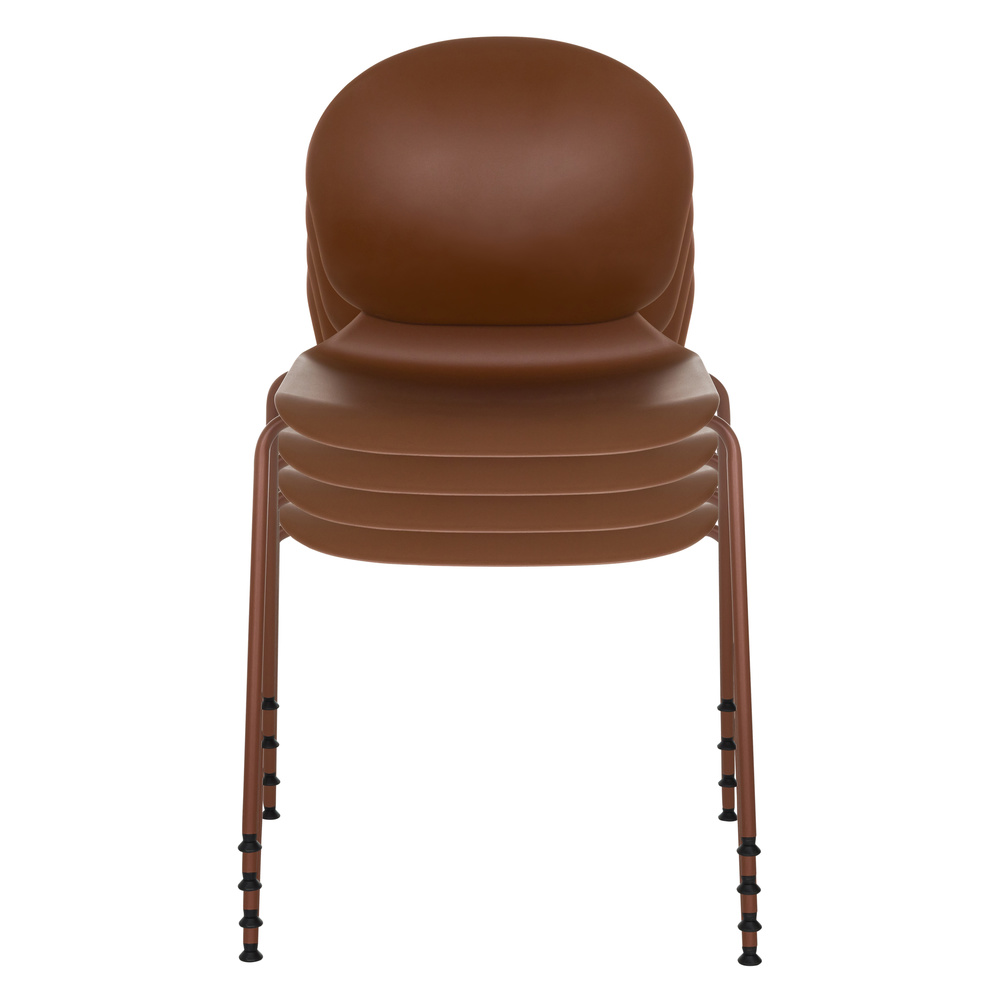 T36 VI Stackable chair plastic reddish-brown