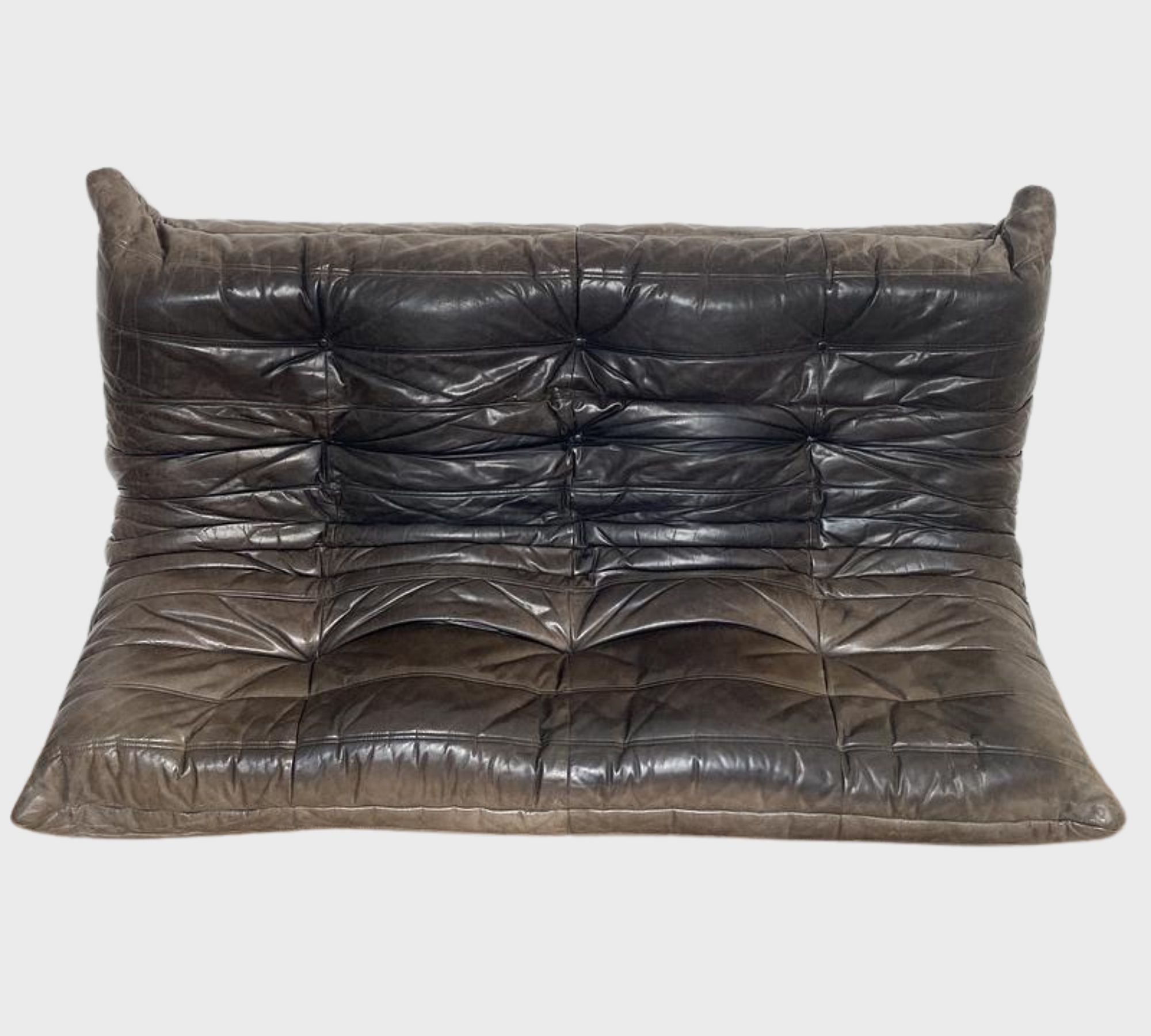 Togo Sofa 3-Sitzer Leder Schwarz