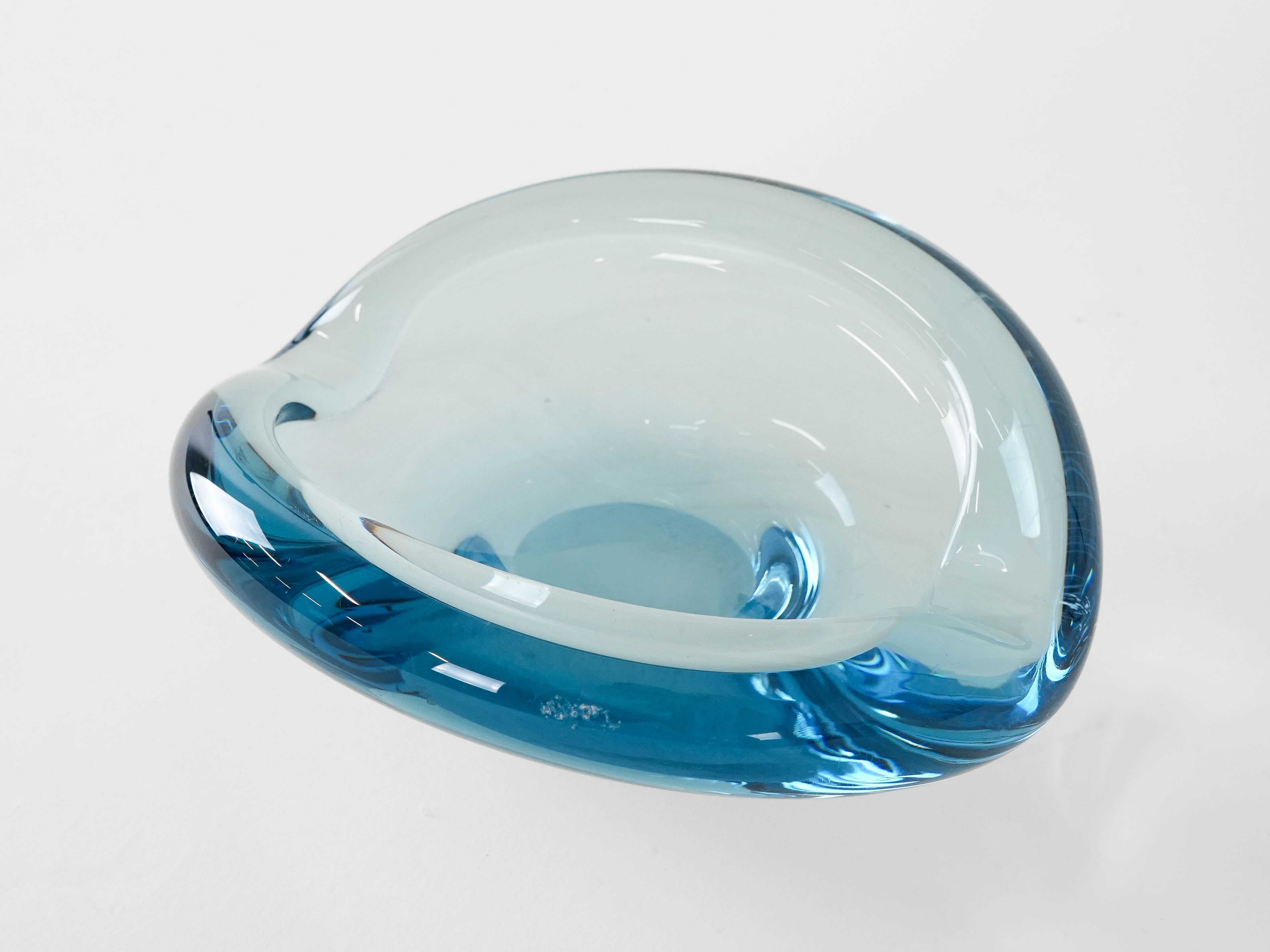Glasschale Blau 1960er