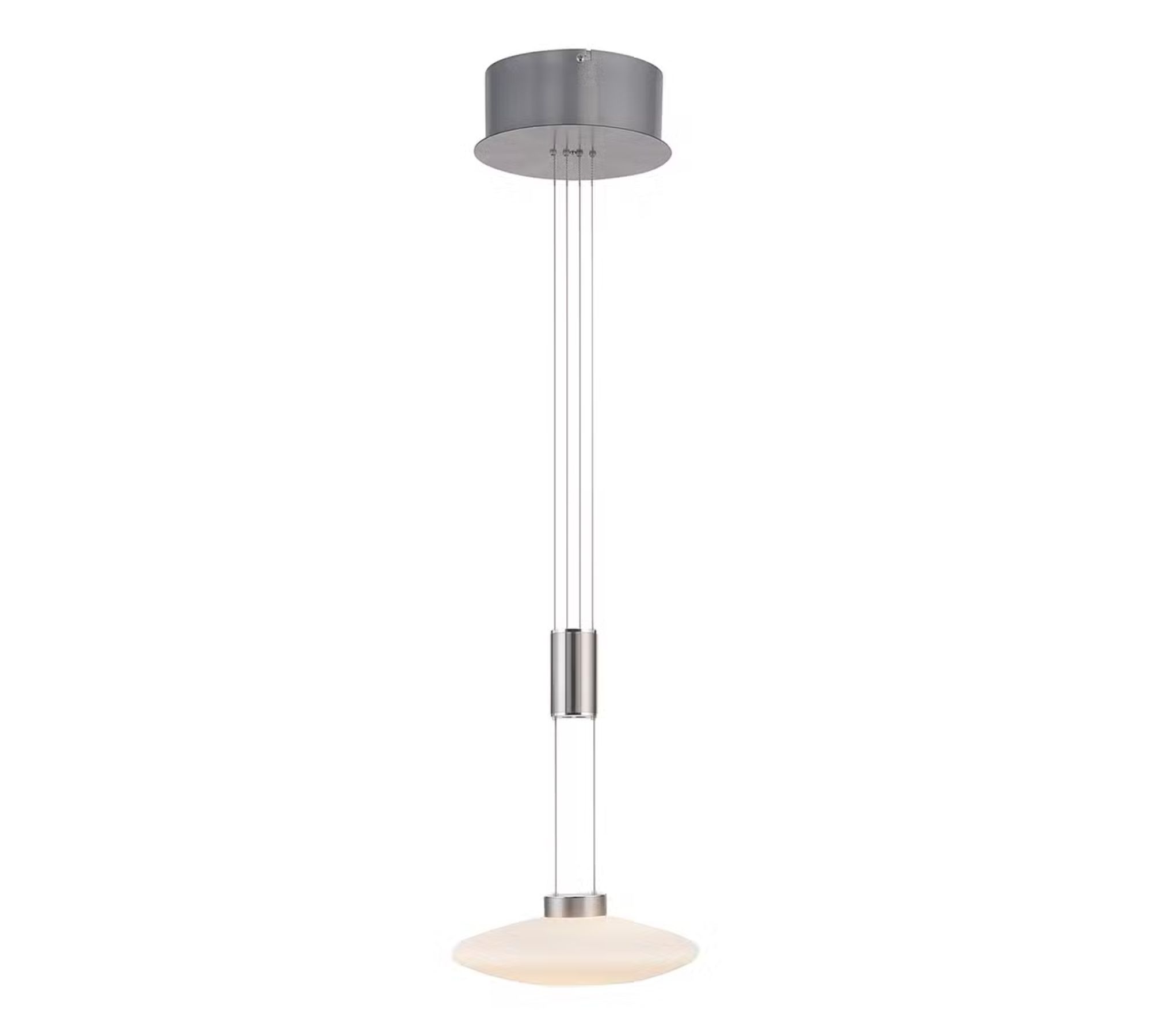 Pendant lamp frosted glass silver