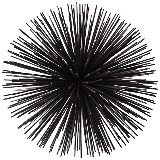 Prickle Decorative Object Metal Black