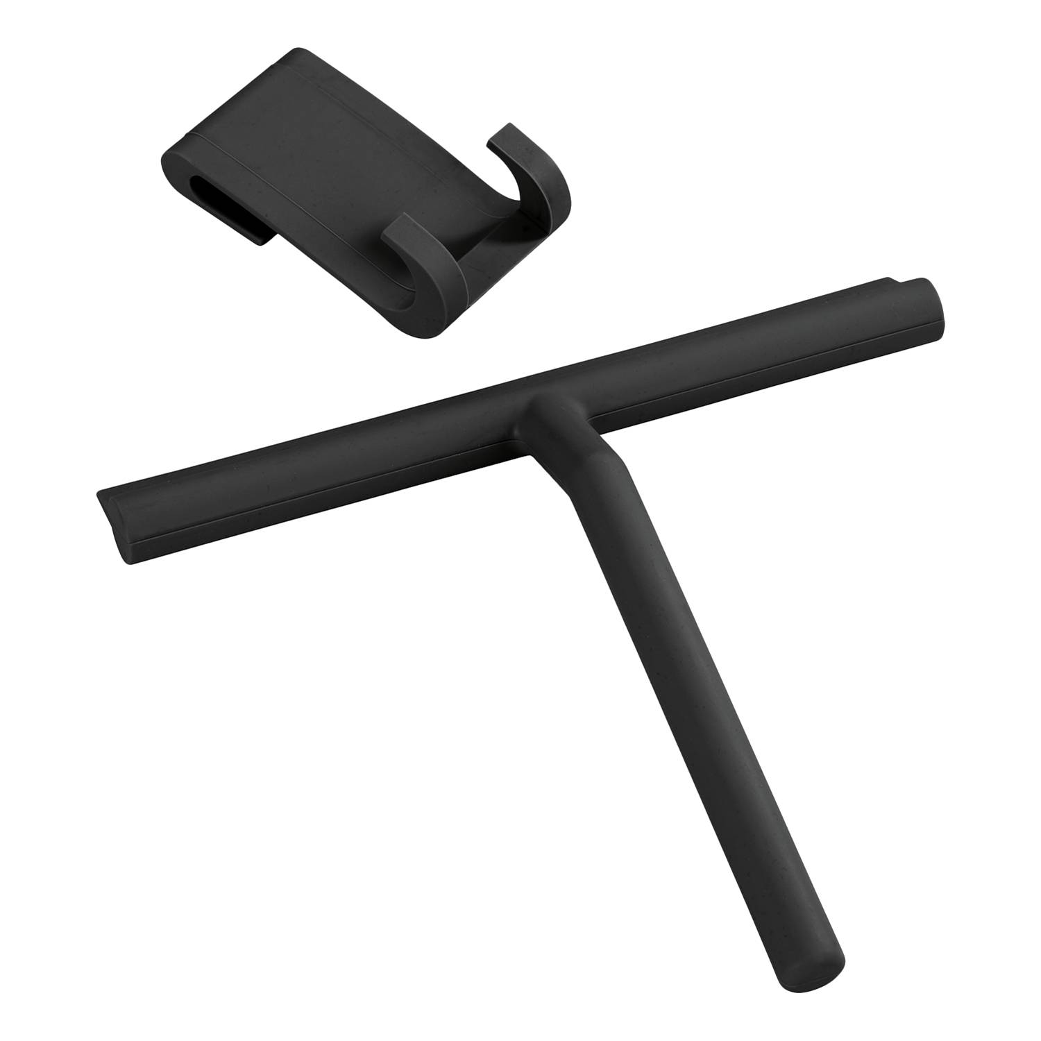 Badezimmerwischer Mola Edelstahl / Silikon Schwarz