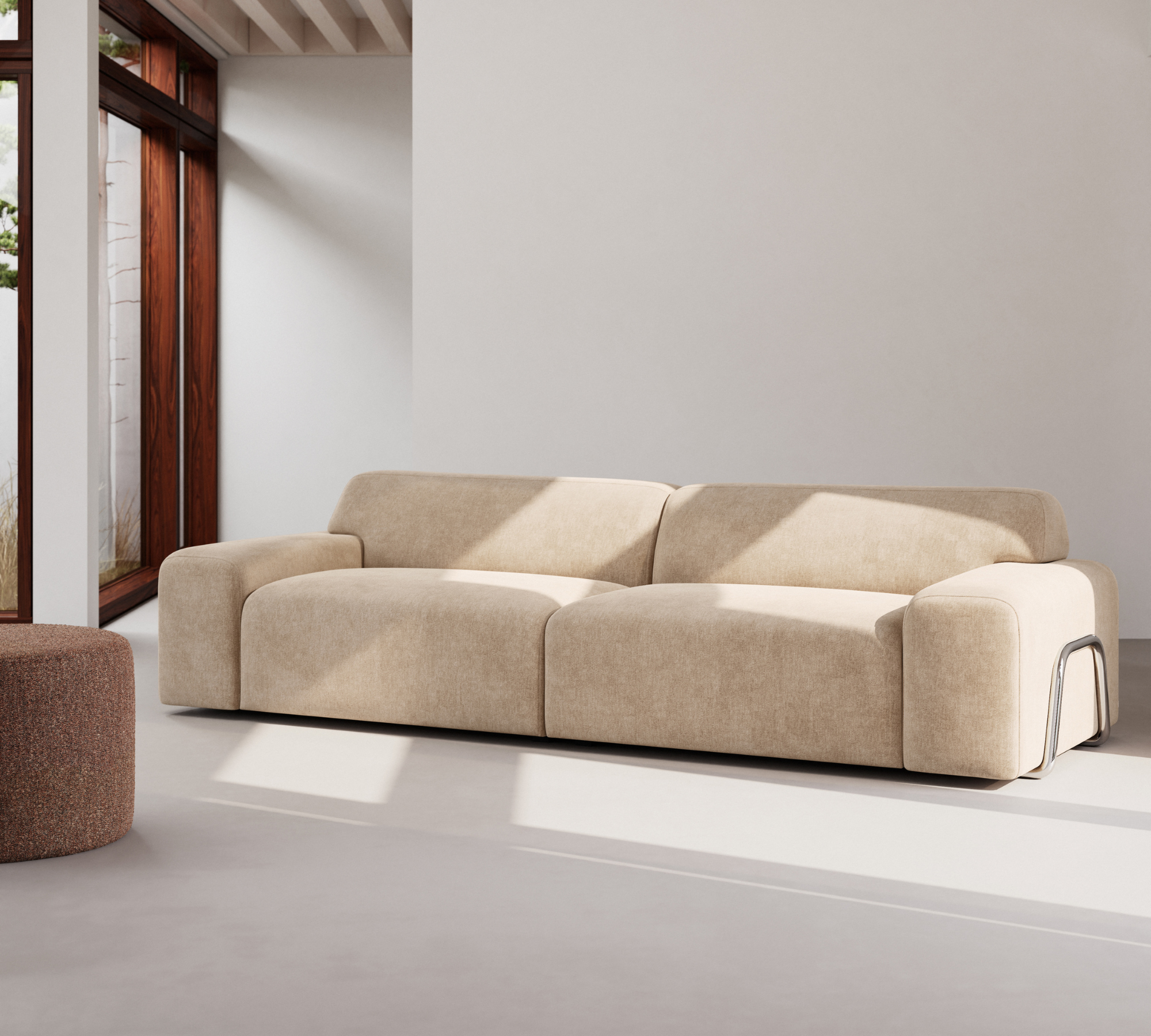 Gloria Sofa 3-Sitzer Velour Lux Petro