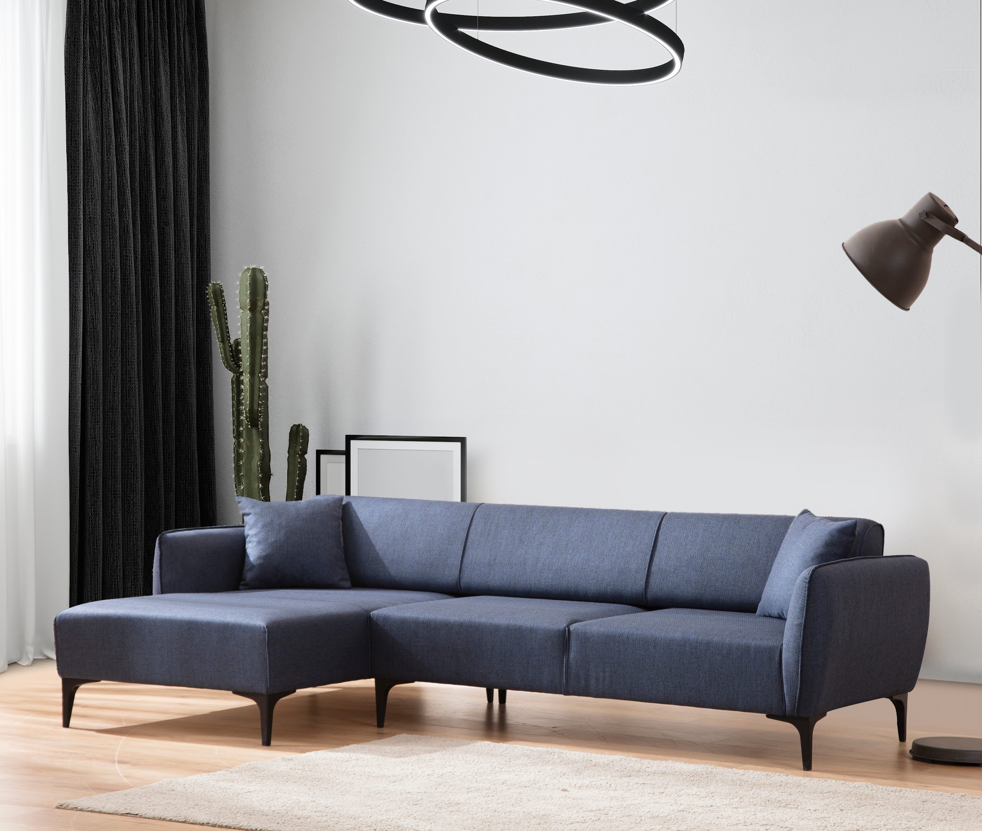 Belissimo Corner Sofa Left Blue