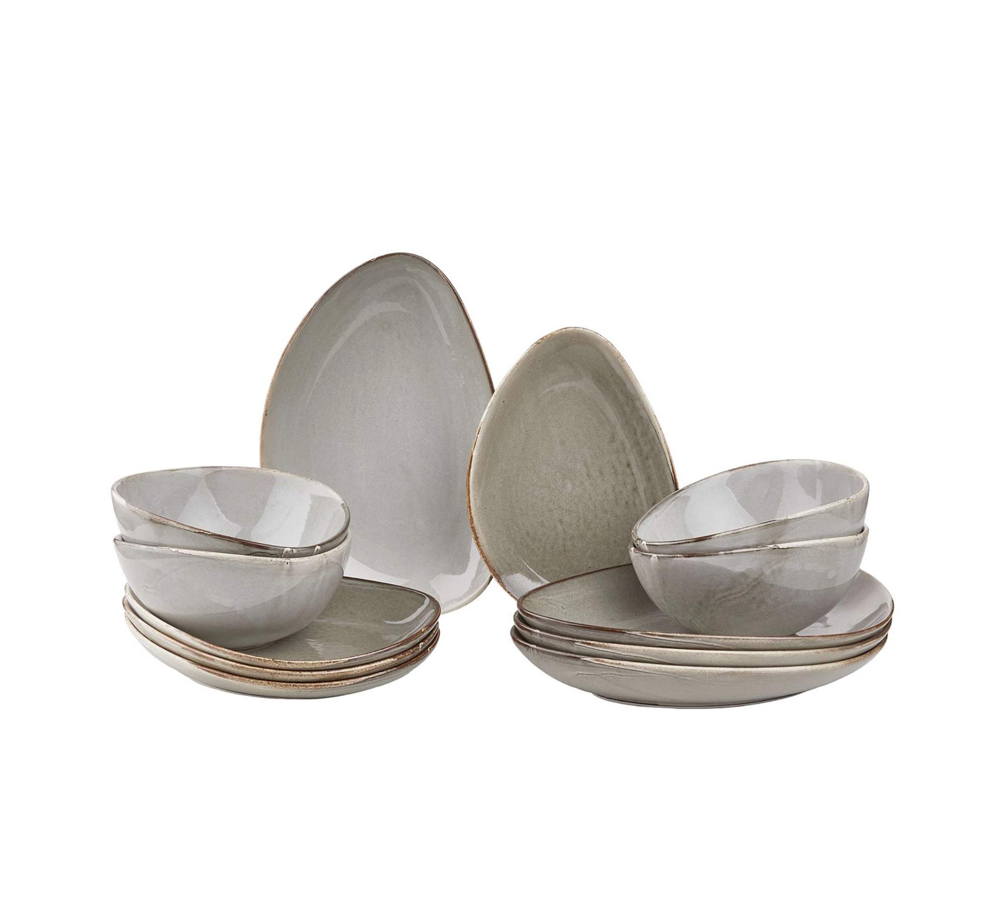 Geschirr-Set Japandi 12-tlg. Creme