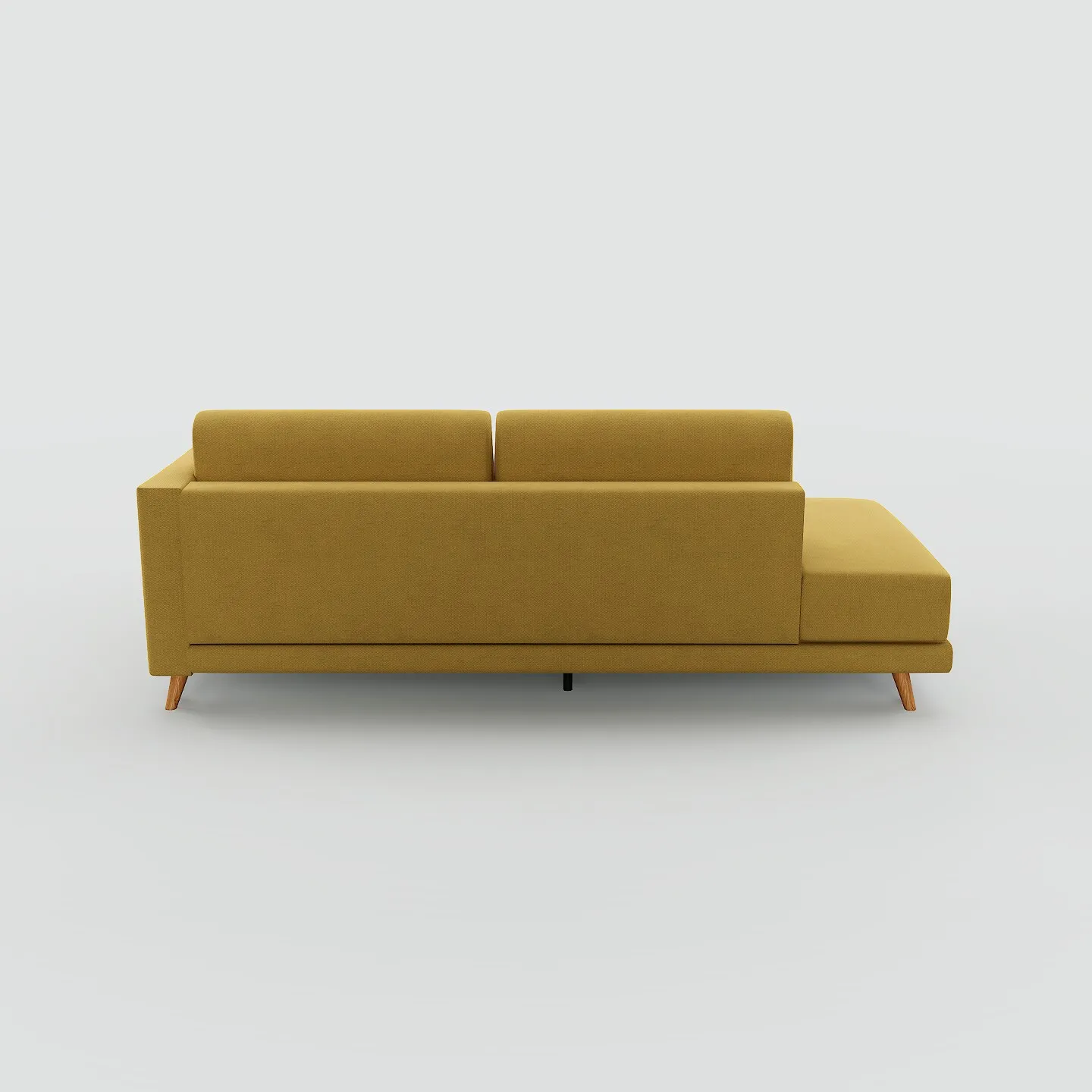 Tyme Ecksofa Strukturgewebe Senfgelb