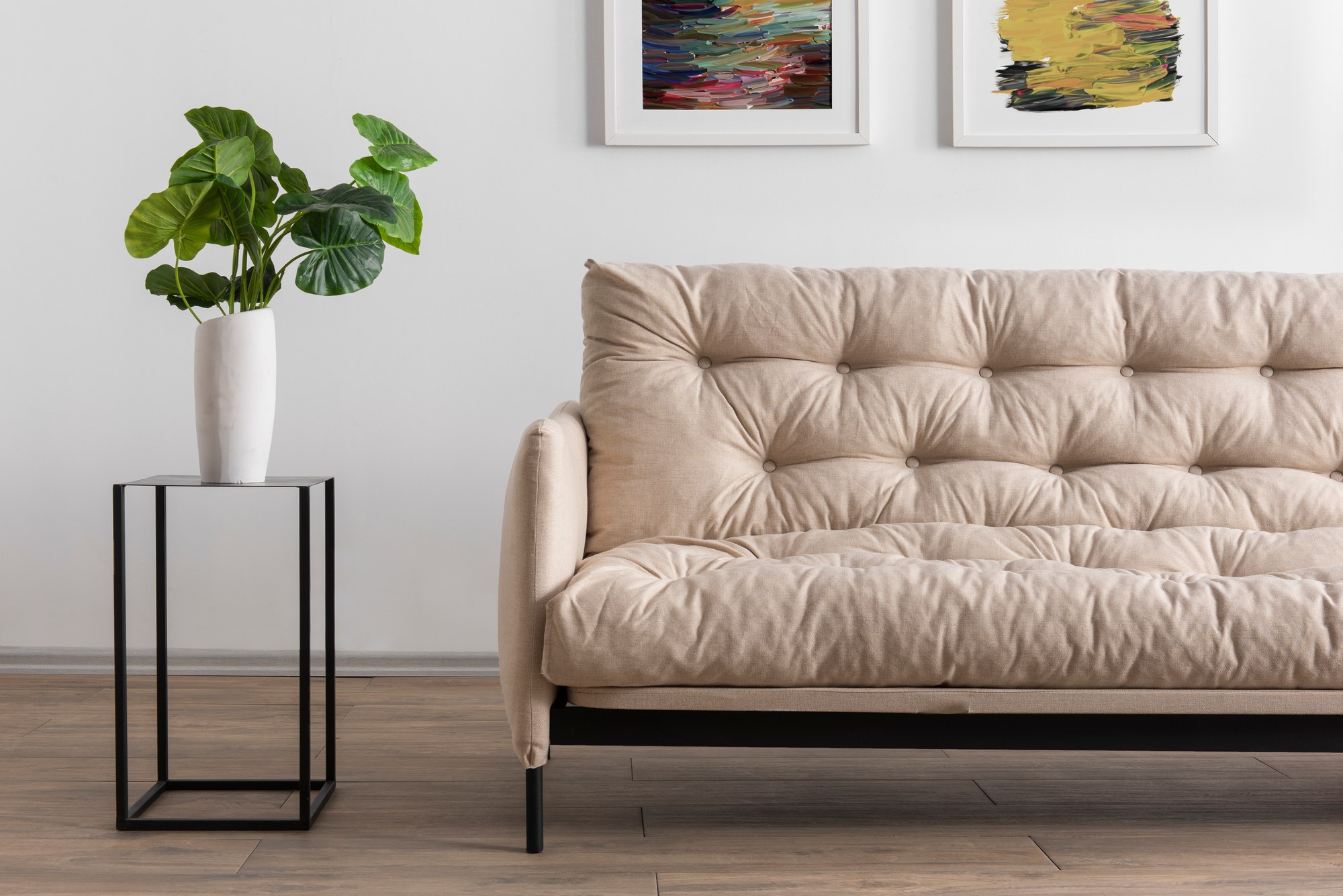 Renge Schlafsofa 3-Sitzer Creme