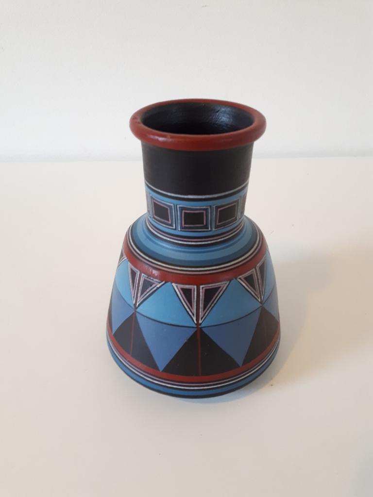 Vintage Vase Ceramic Multicolored