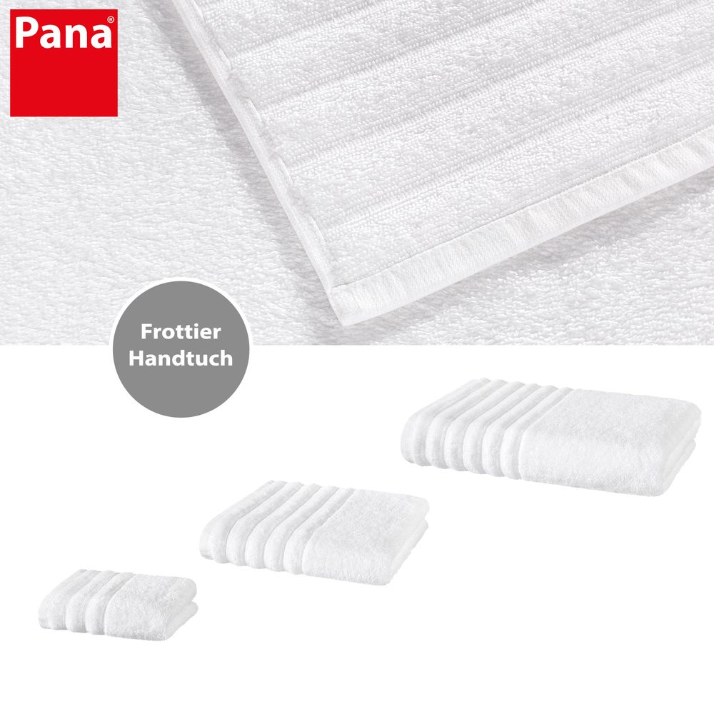 2x Handtuch-Set aus Baumwolle Weiß Öko-Tex Standard 100