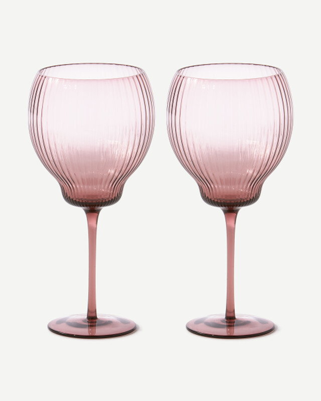 2x Pum Weingläser Glas Lila