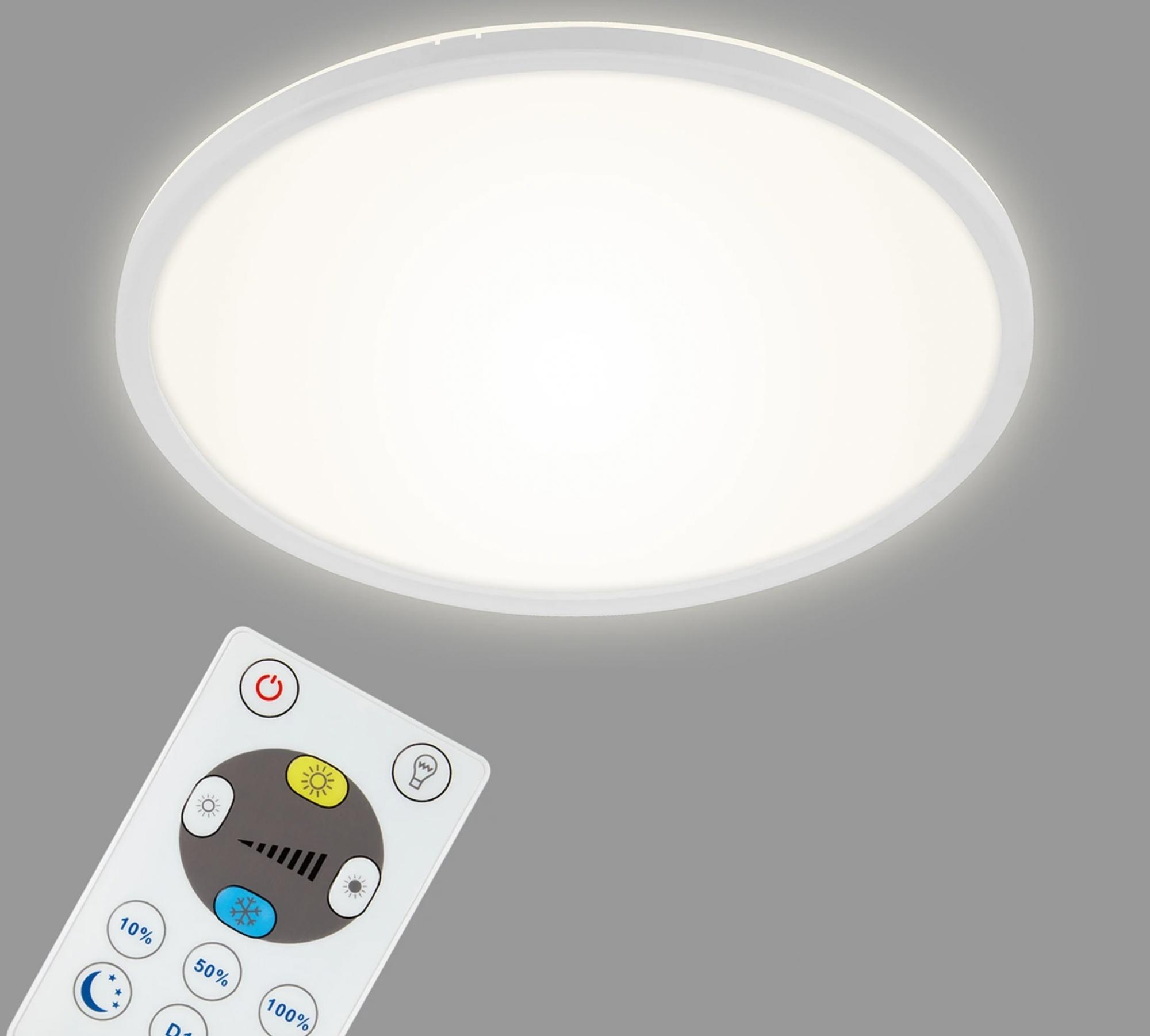 1-light LED ceiling light plastic white