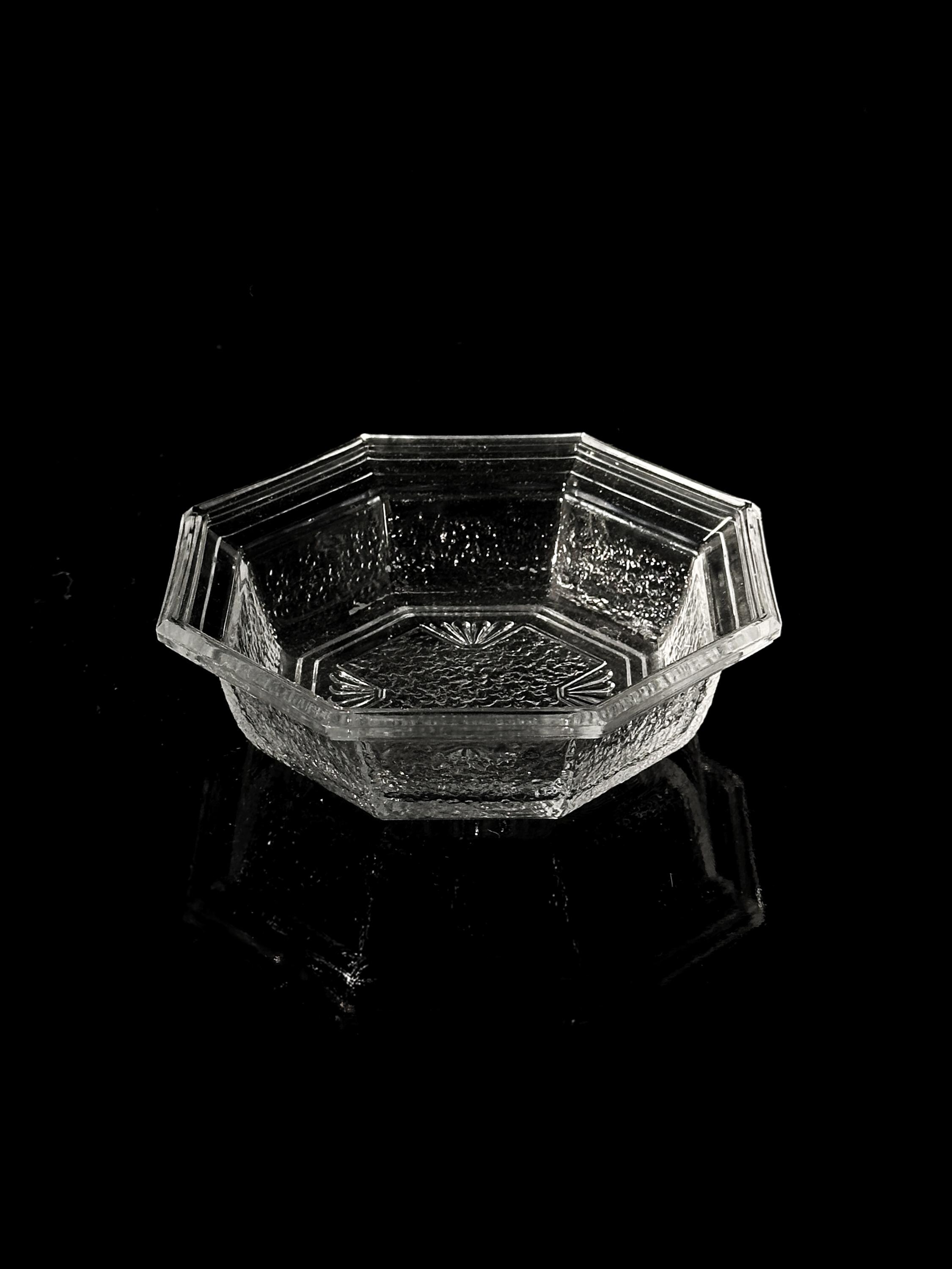 5x Vintage Art Deco Revival Bowl Lead Crystal 1960s