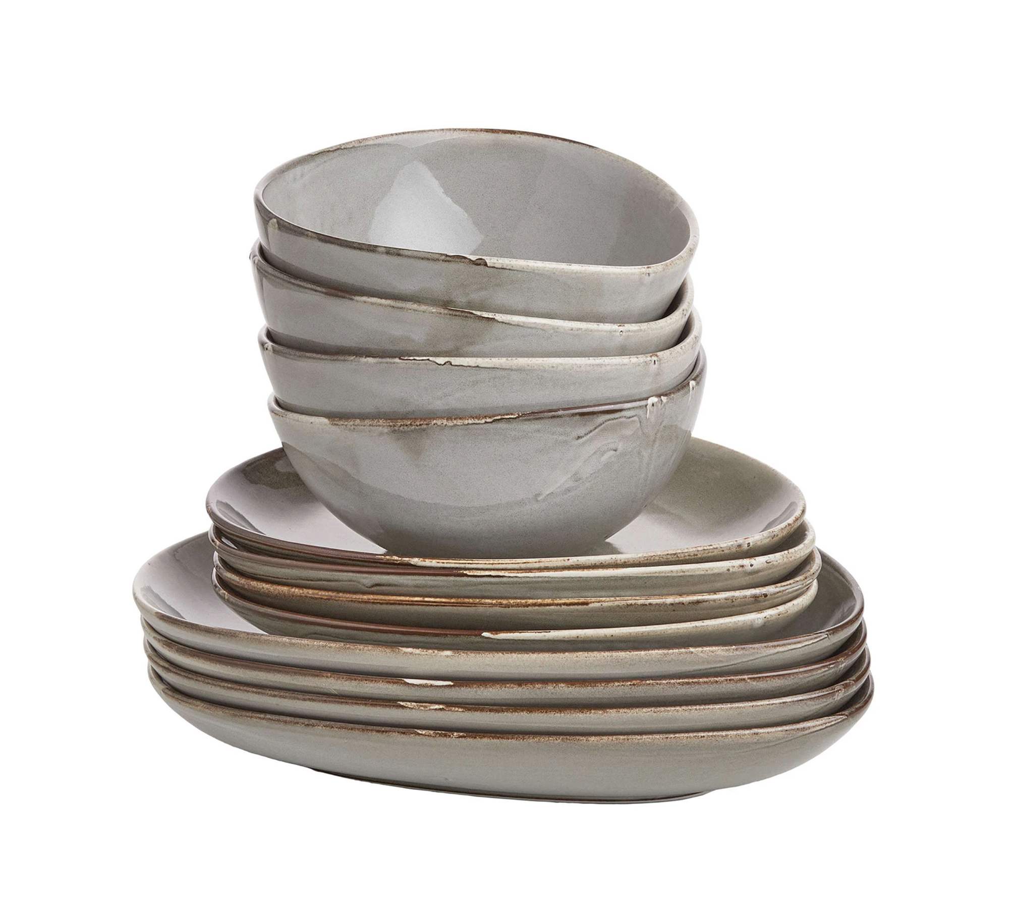 Geschirr-Set Japandi 12-tlg. Creme