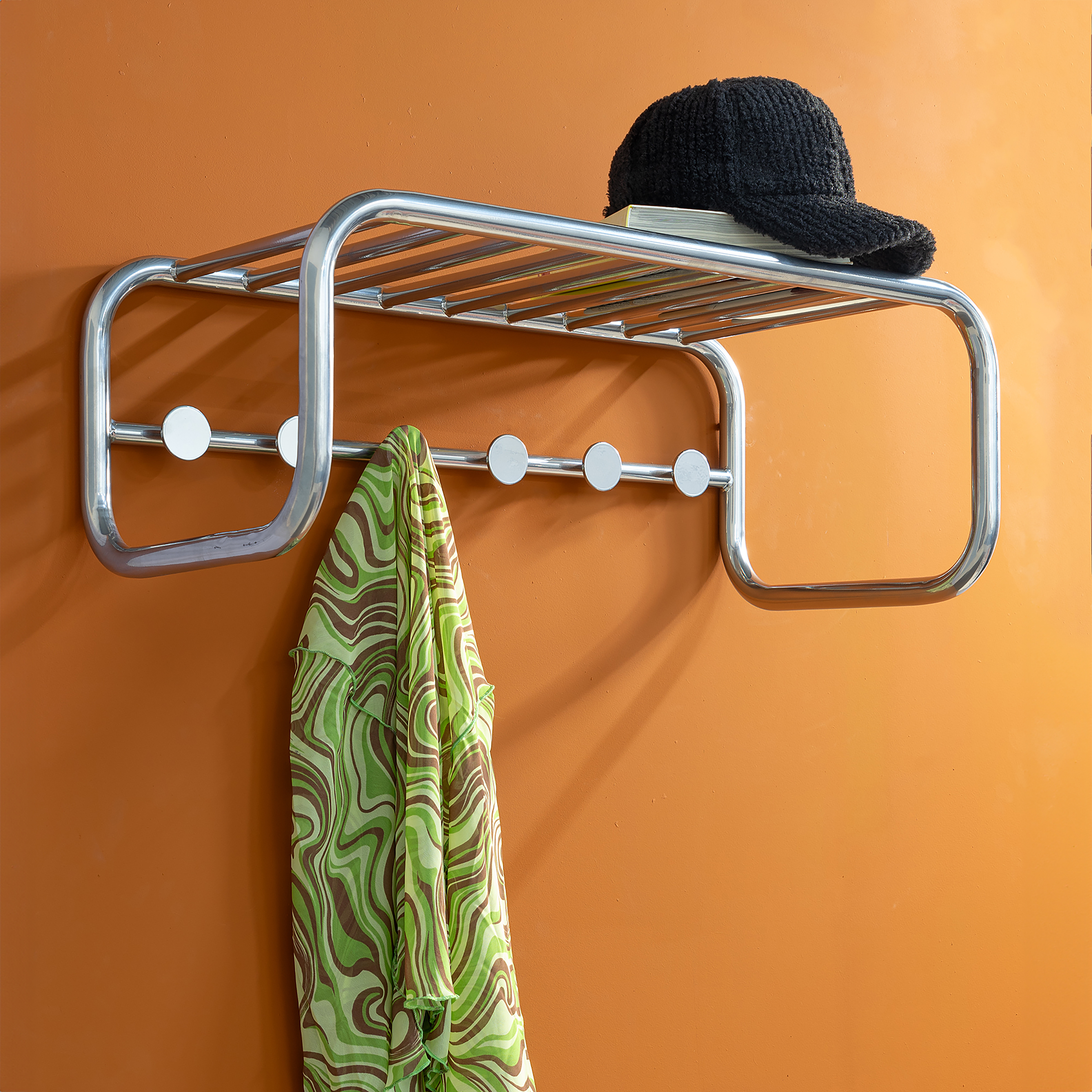 Coppin Wandgarderobe Metall Chrom