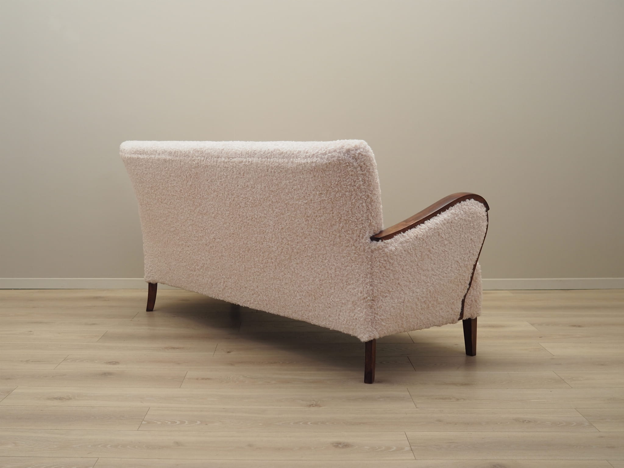 Vintage Sofa Beech wood Beige Fabric 1960s