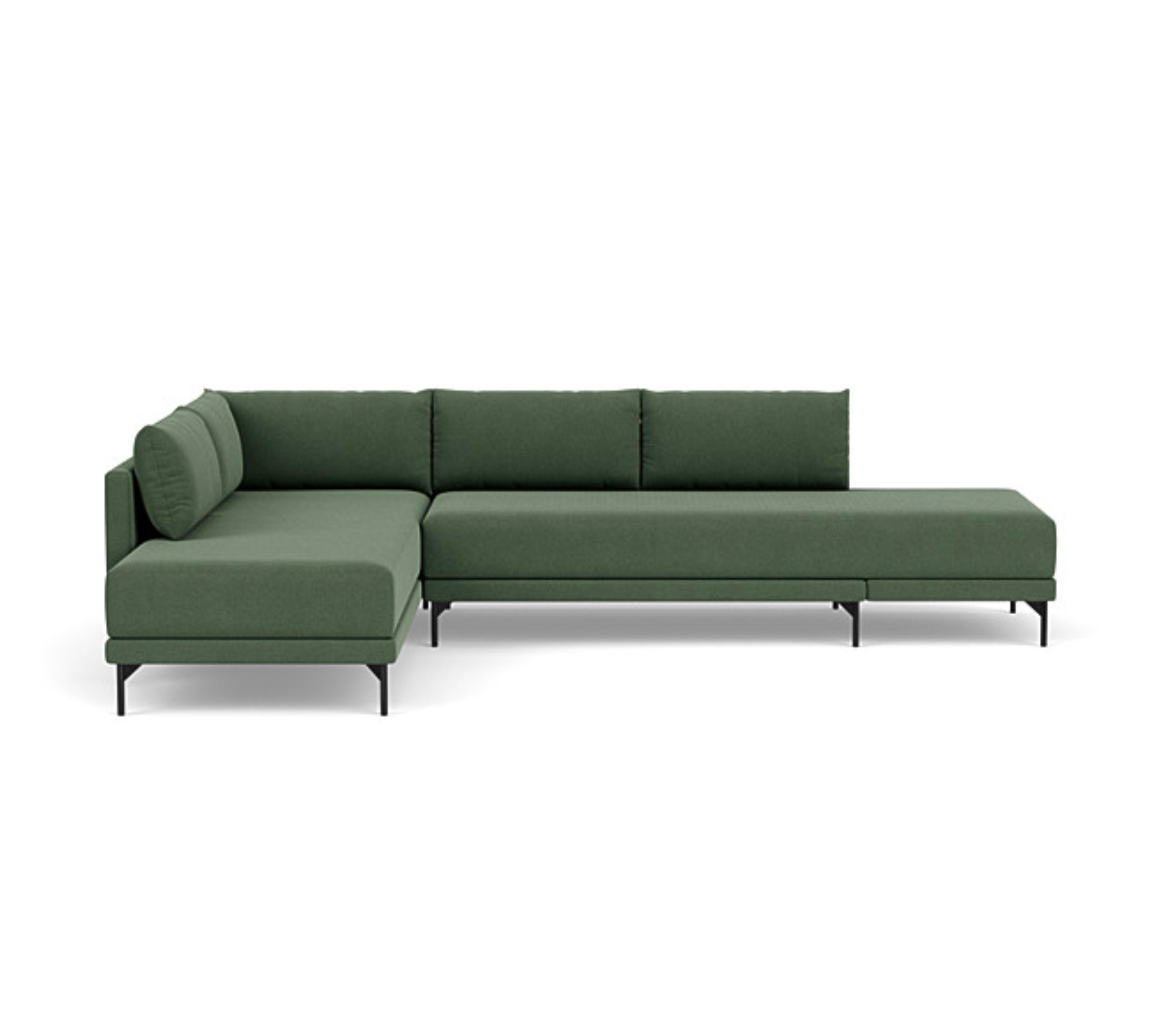 Vivica Schlafsofa Récamiere Links Cura Dark Green