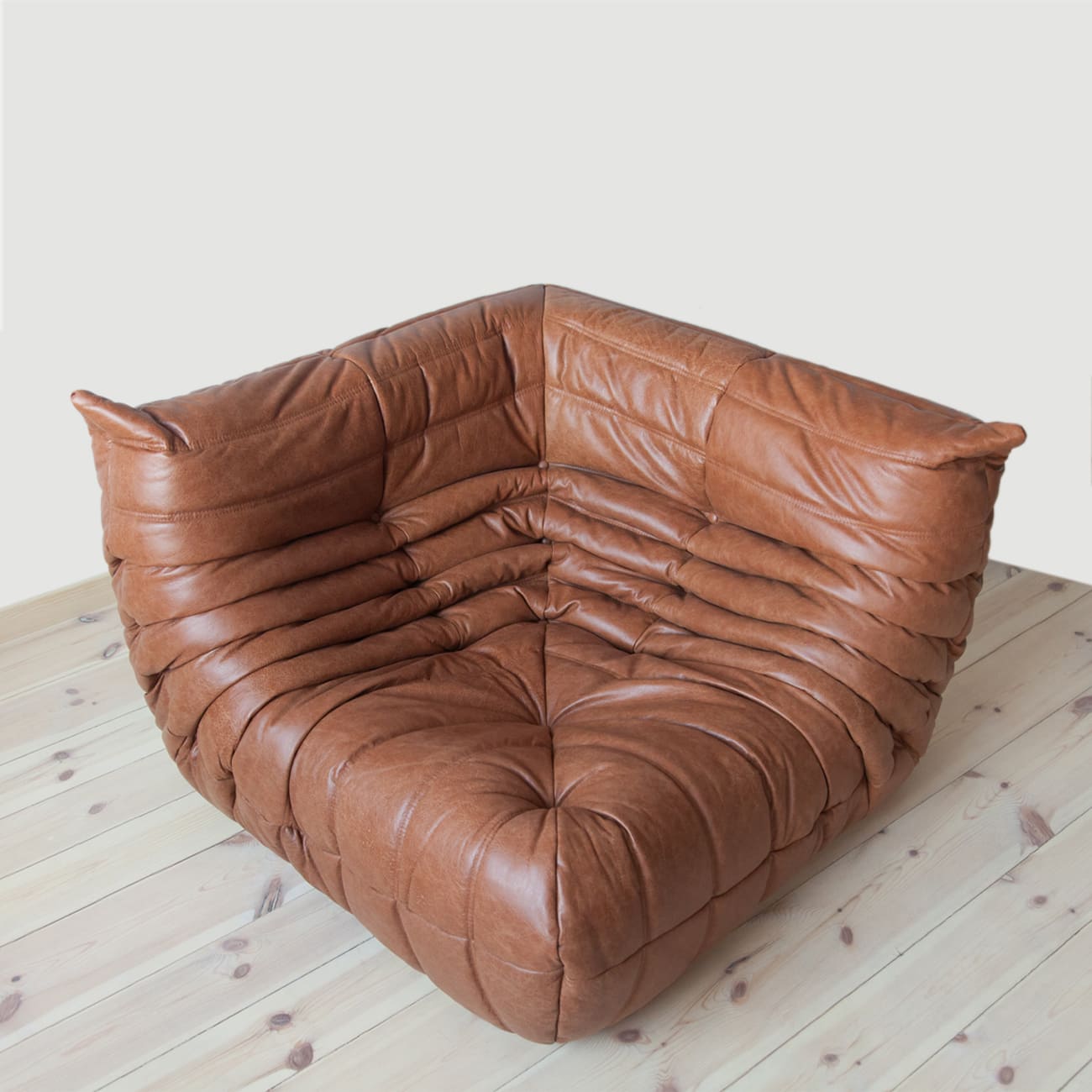Togo Corner Sofa Pull-Up Leather Kentucky Brown