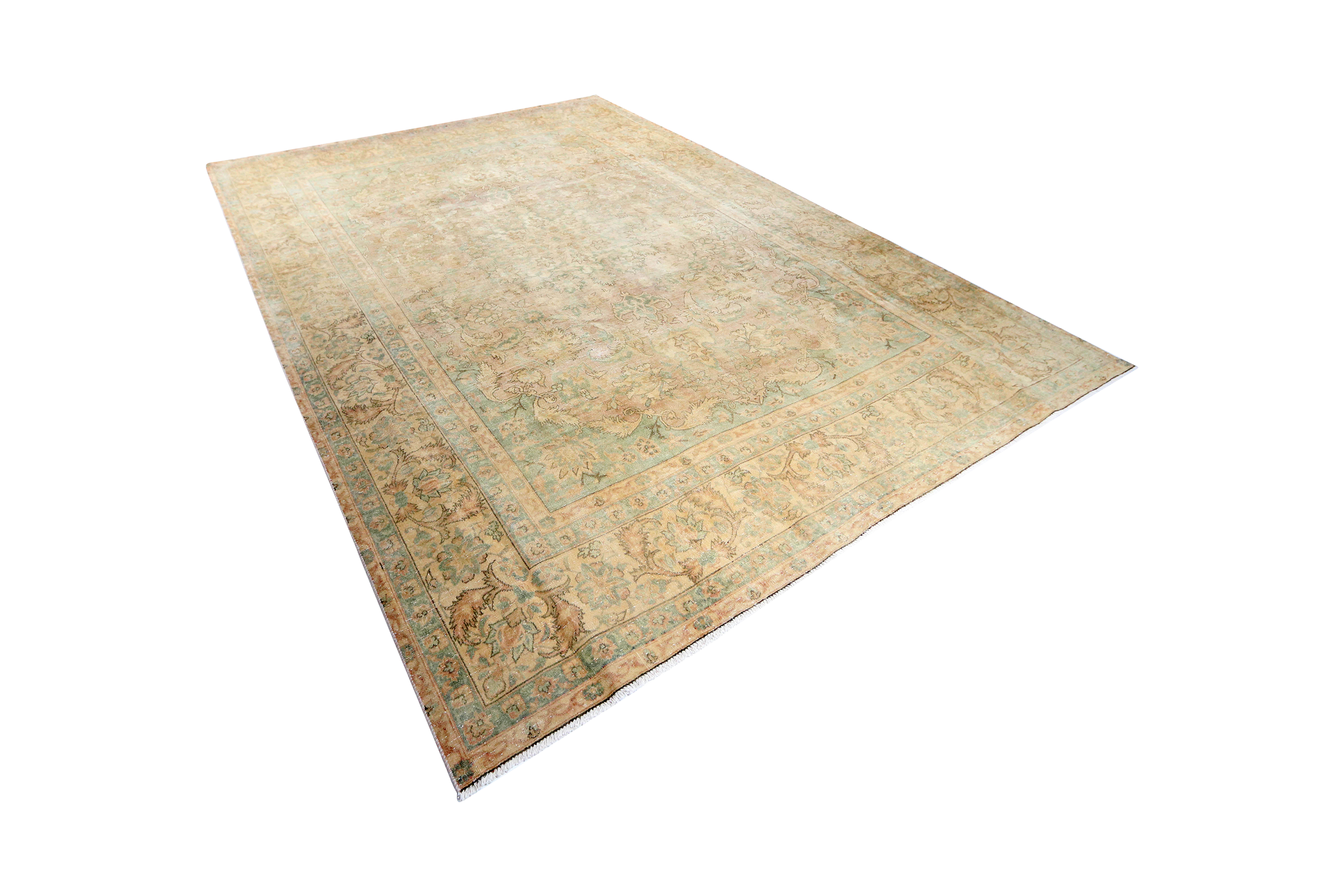 Vintage Teppich Wolle Mehrfarbig